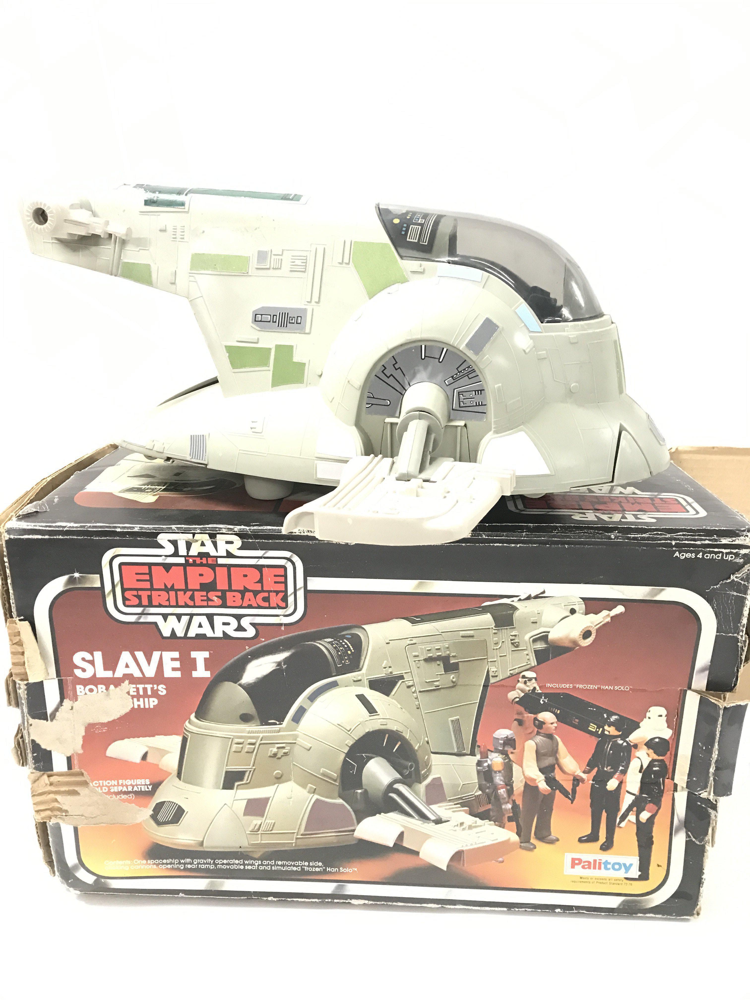A Boxed Vintage Star Wars Slave 1. Box is worn And Parts Missing. No Reserve.