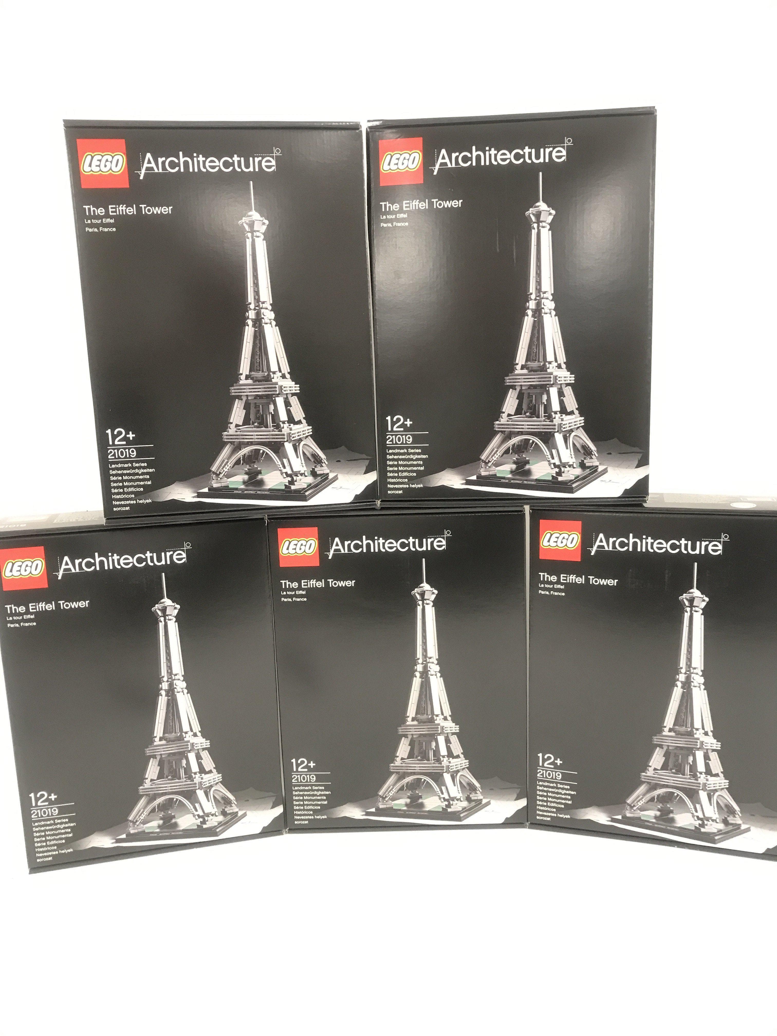 5 X Boxed And Sealed Lego Architecture The Eiffel Tower #21019.
