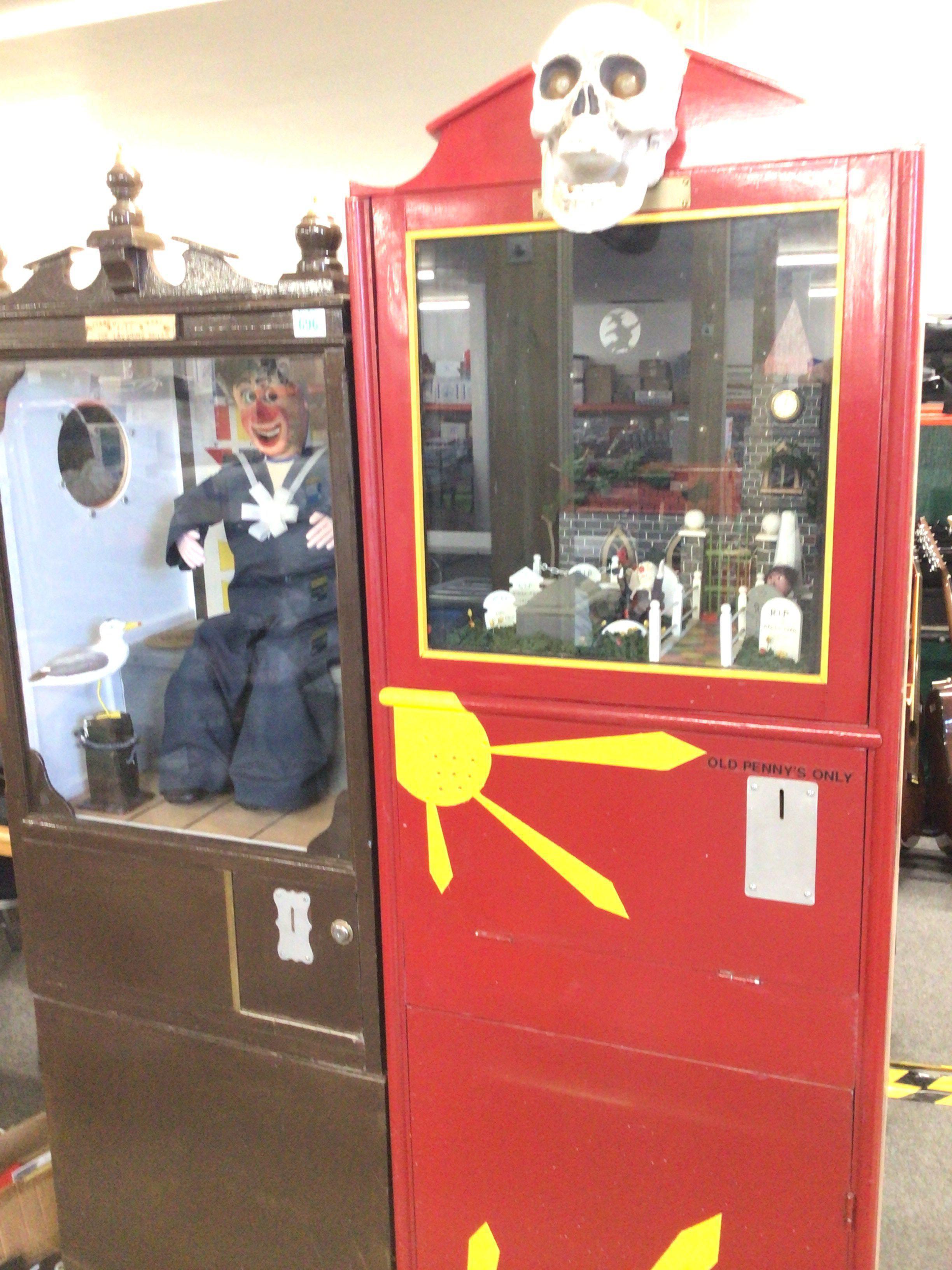 A Scratch Built Coin Operated Haunted Grave Yard. Can Be Seen Working.Approximately Height  180cm And Width 54Cm.