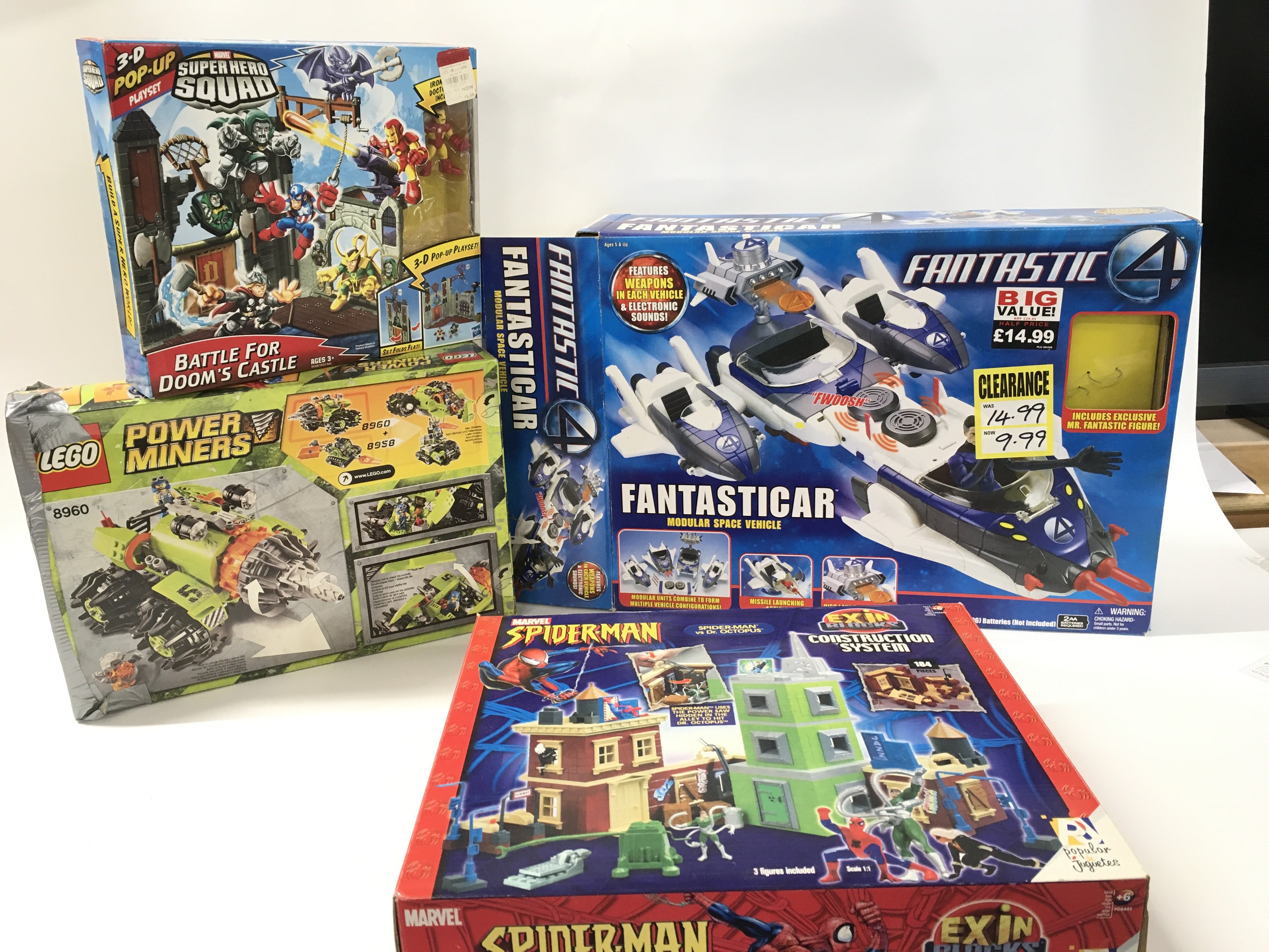 A collection of 4 boxed sets including Lego. All opened some parts missing.