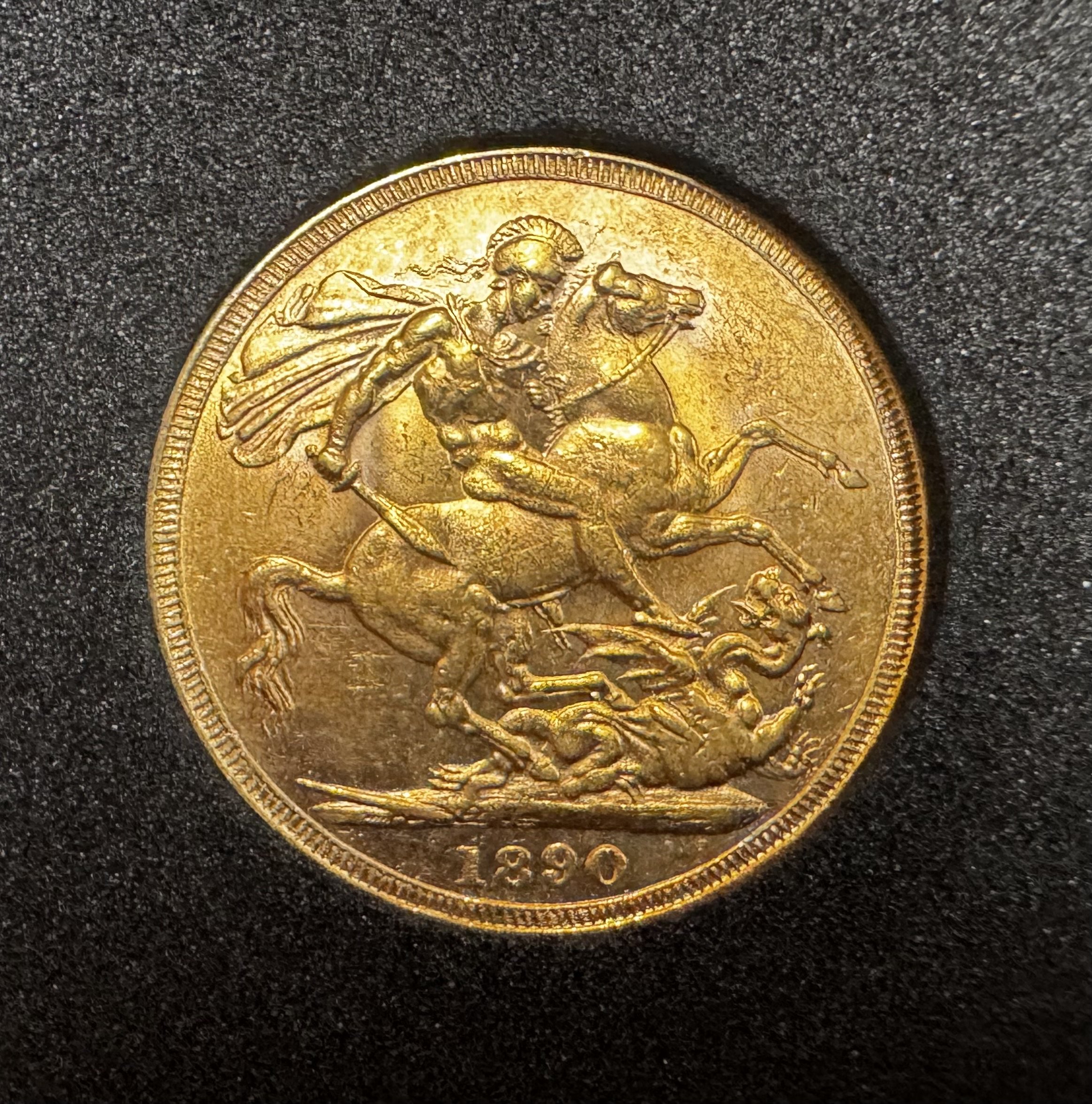A Queen Victoria, 1890 jubilee portrait full sovereign. (A)