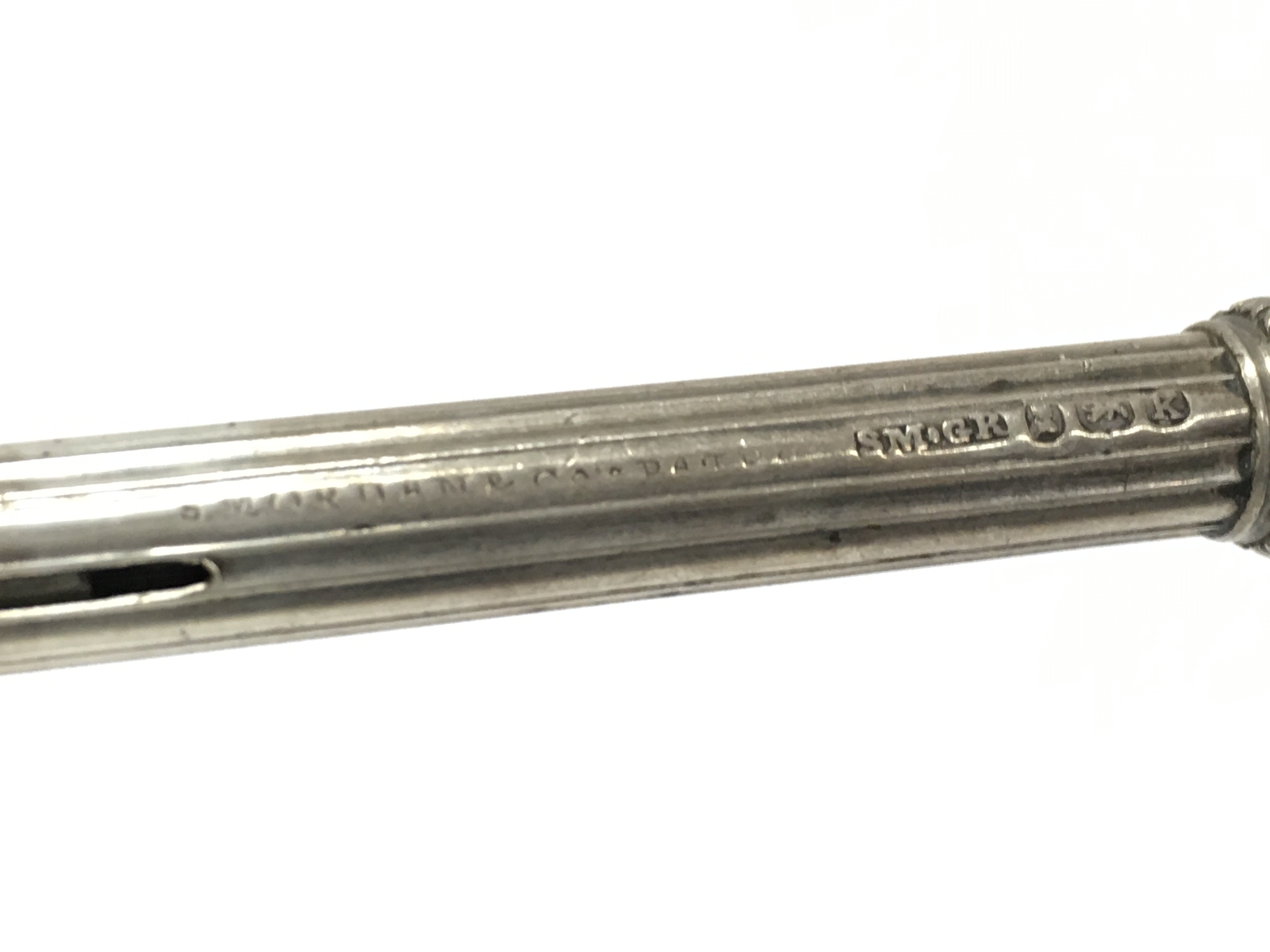 Two hallmarked silver propelling pencils , postage category A