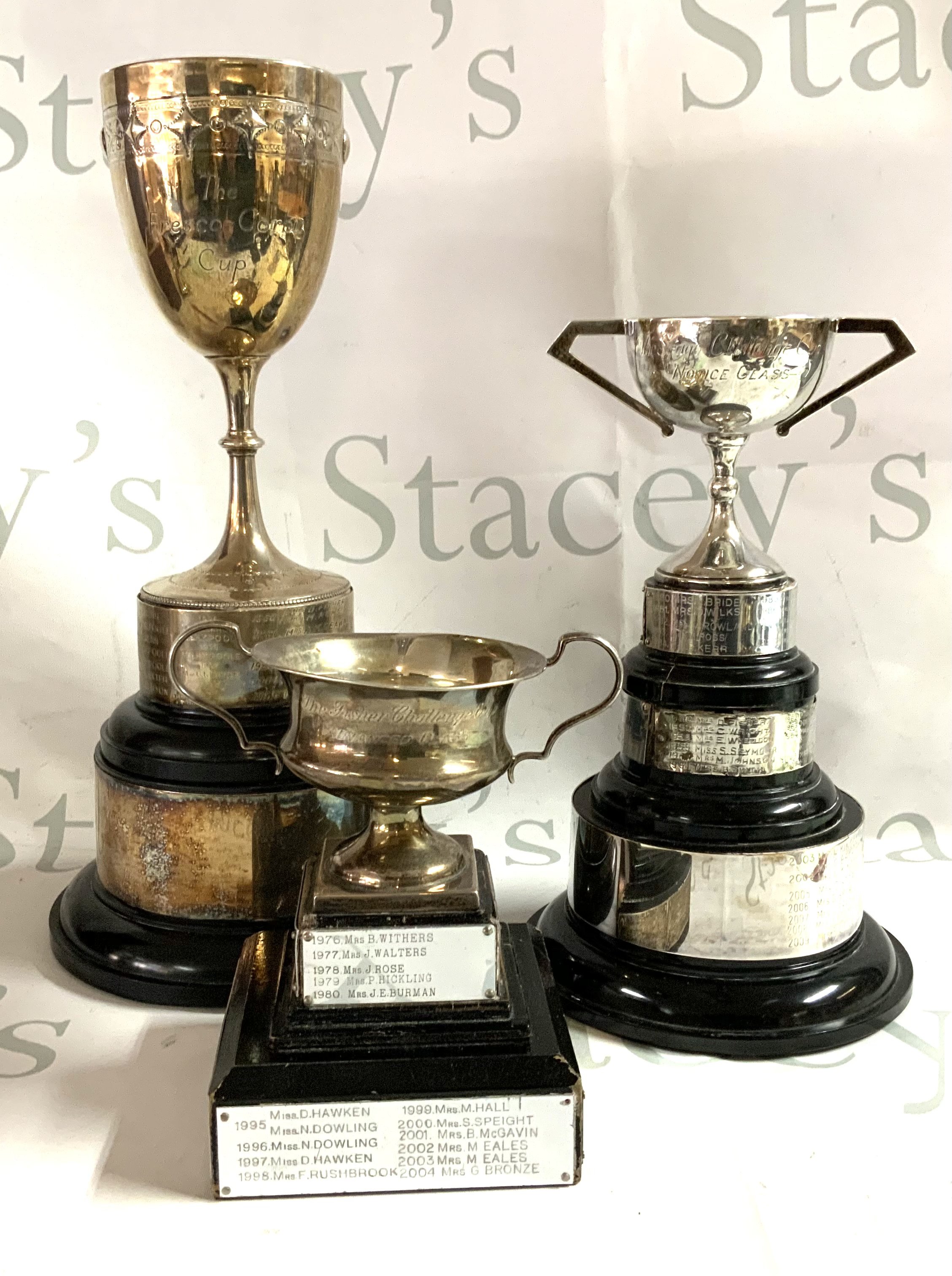 3 hallmarked silver trophys.