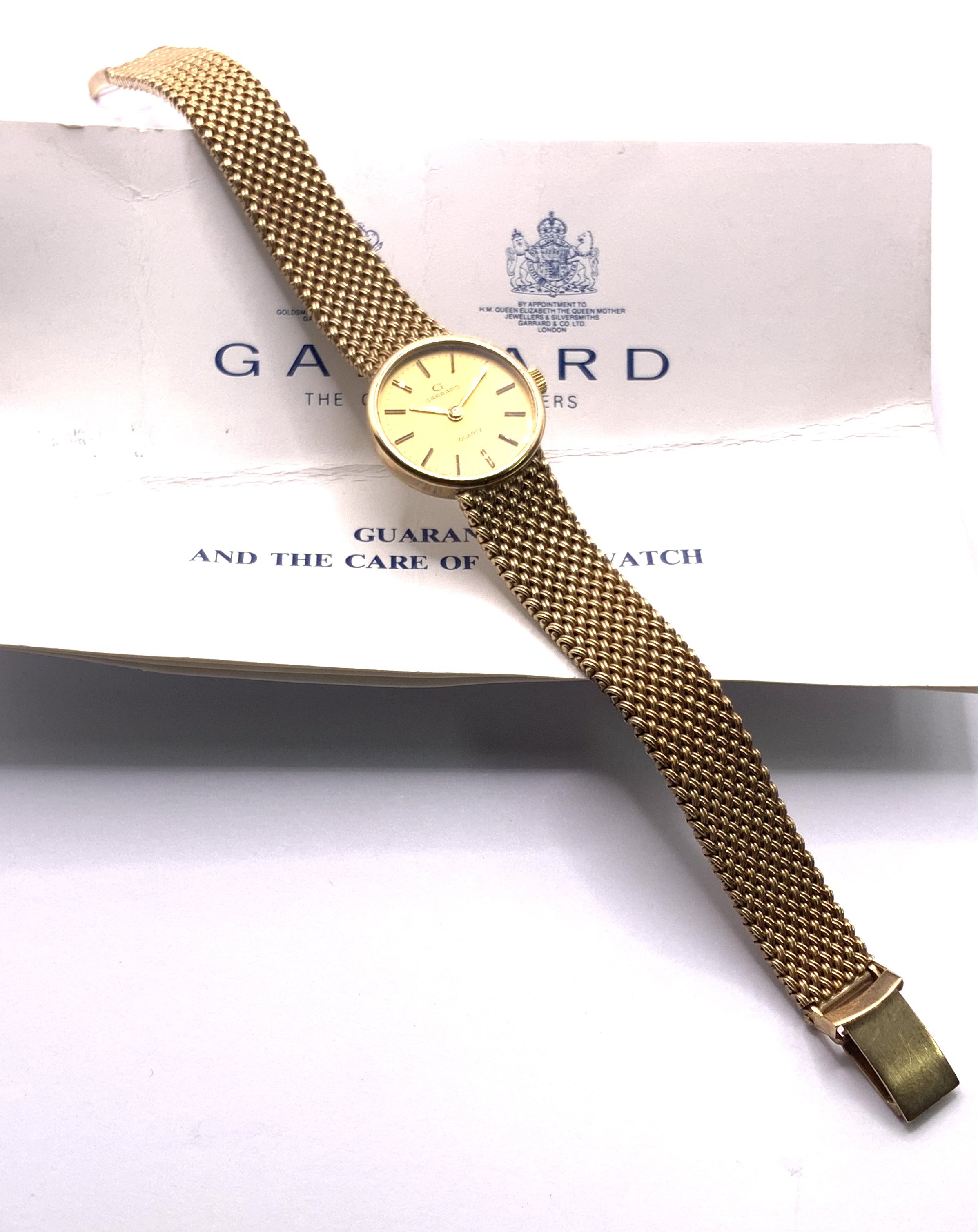 A vintage 9ct gold Garrard ladies wristwatch, 34.17gs (A)