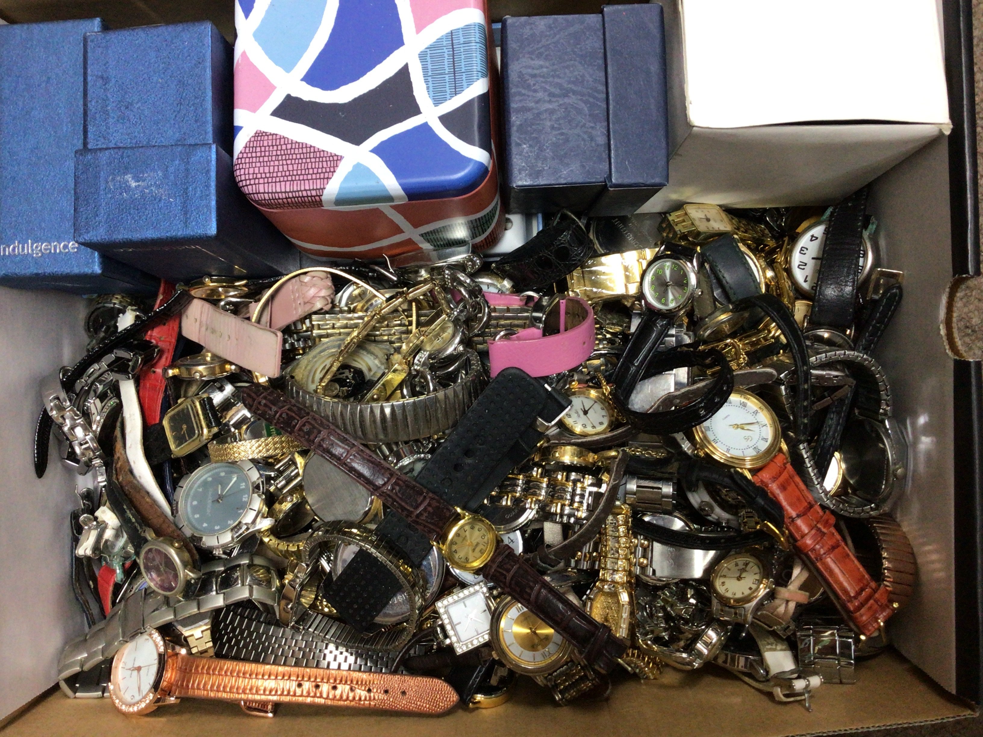 Two boxes of mixed watches. NO RESERVE