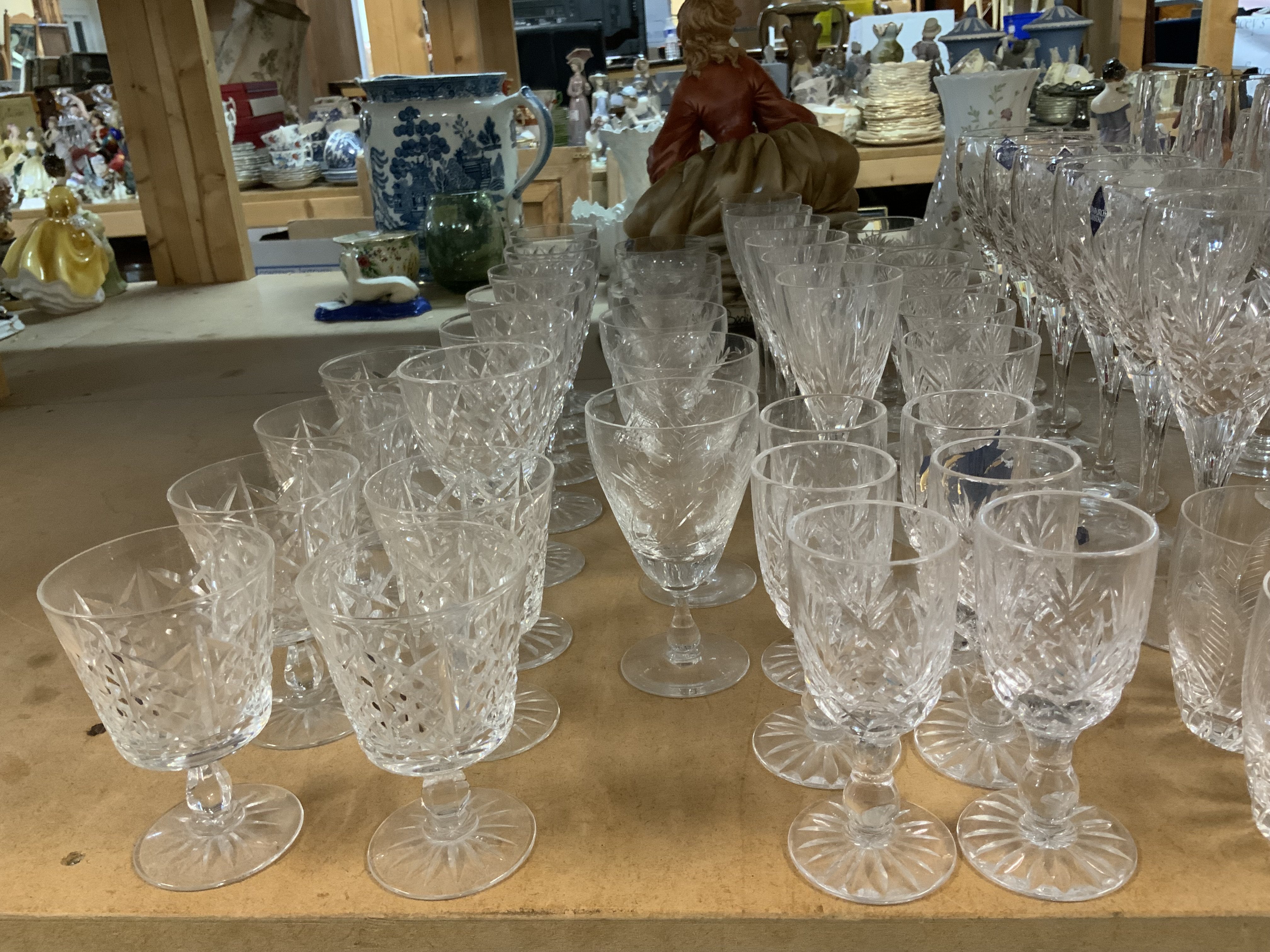 An extensive collection of good crystal glassware. To included Edinburgh, Tudor, Webb, etc. 19 sets of 6. (D - postage not avaliable for this lot)