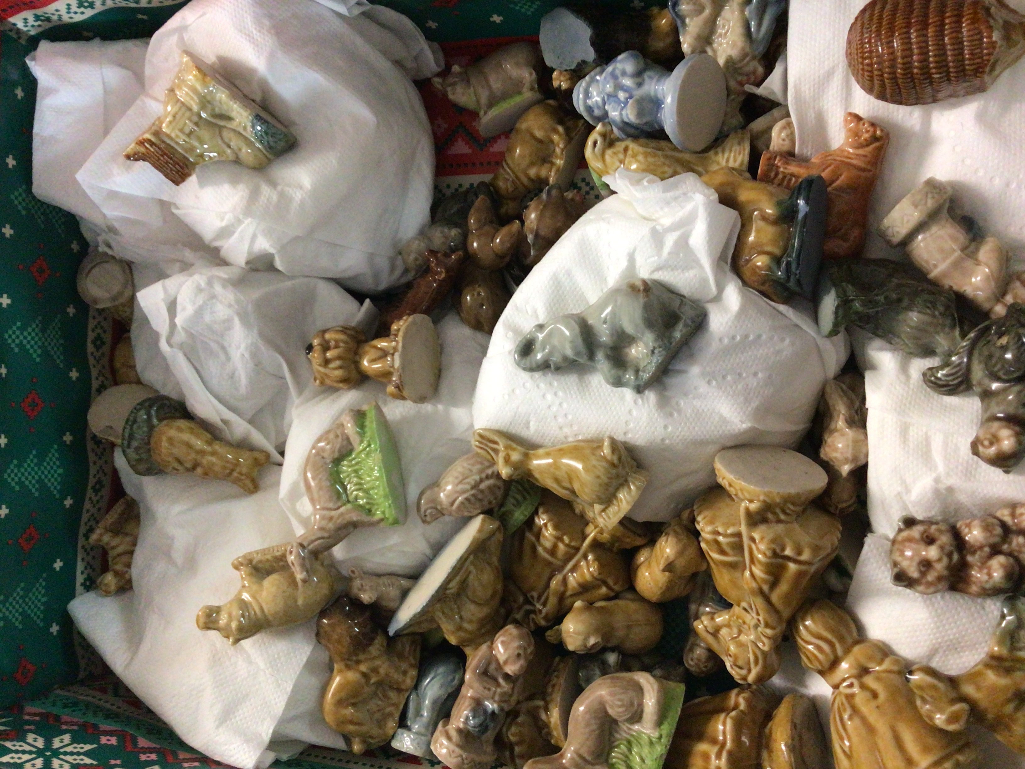 A box containing a collection of Wade Whimsies