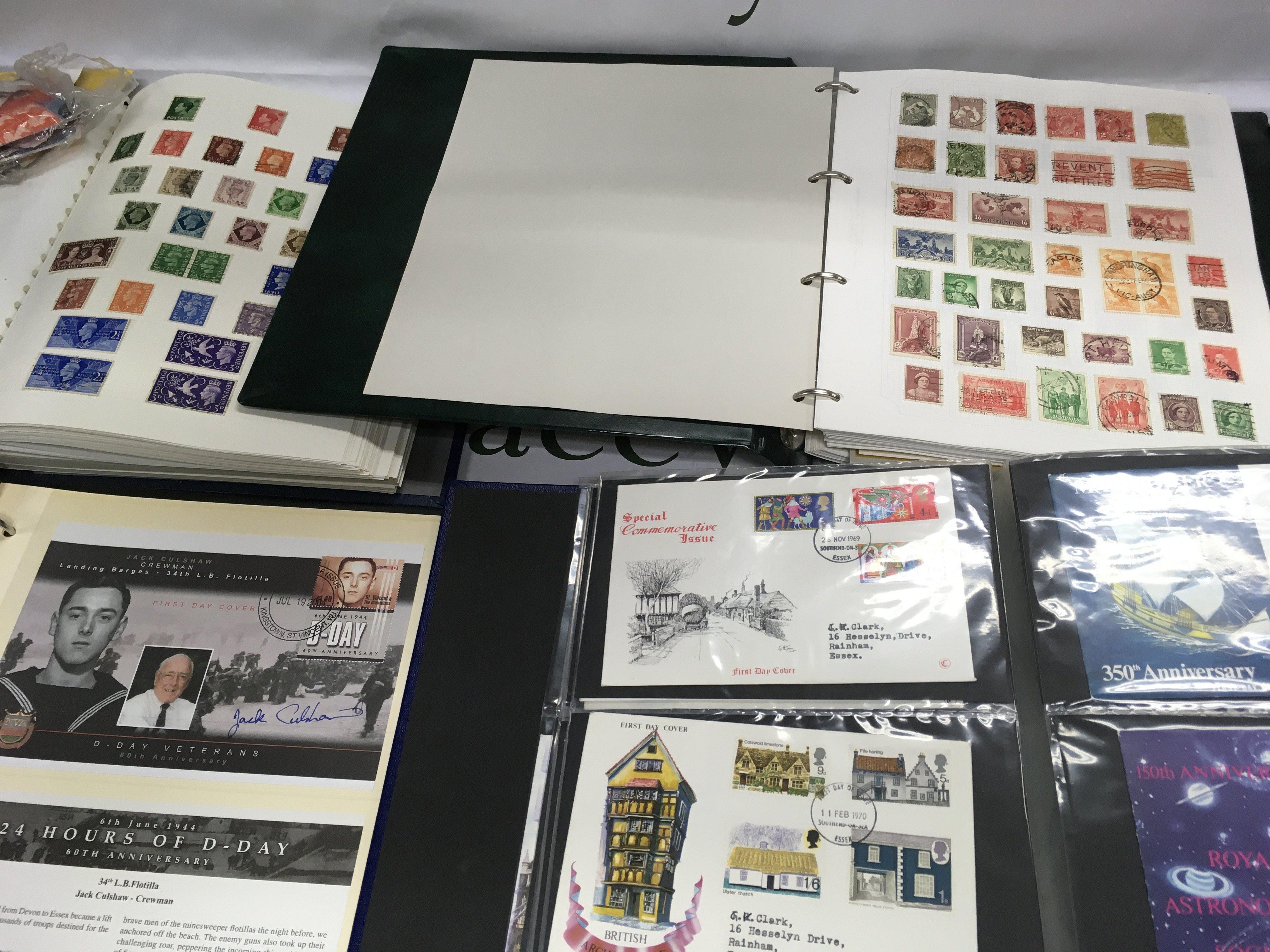 A collection of GB and world stamps together with an album of first day covers .