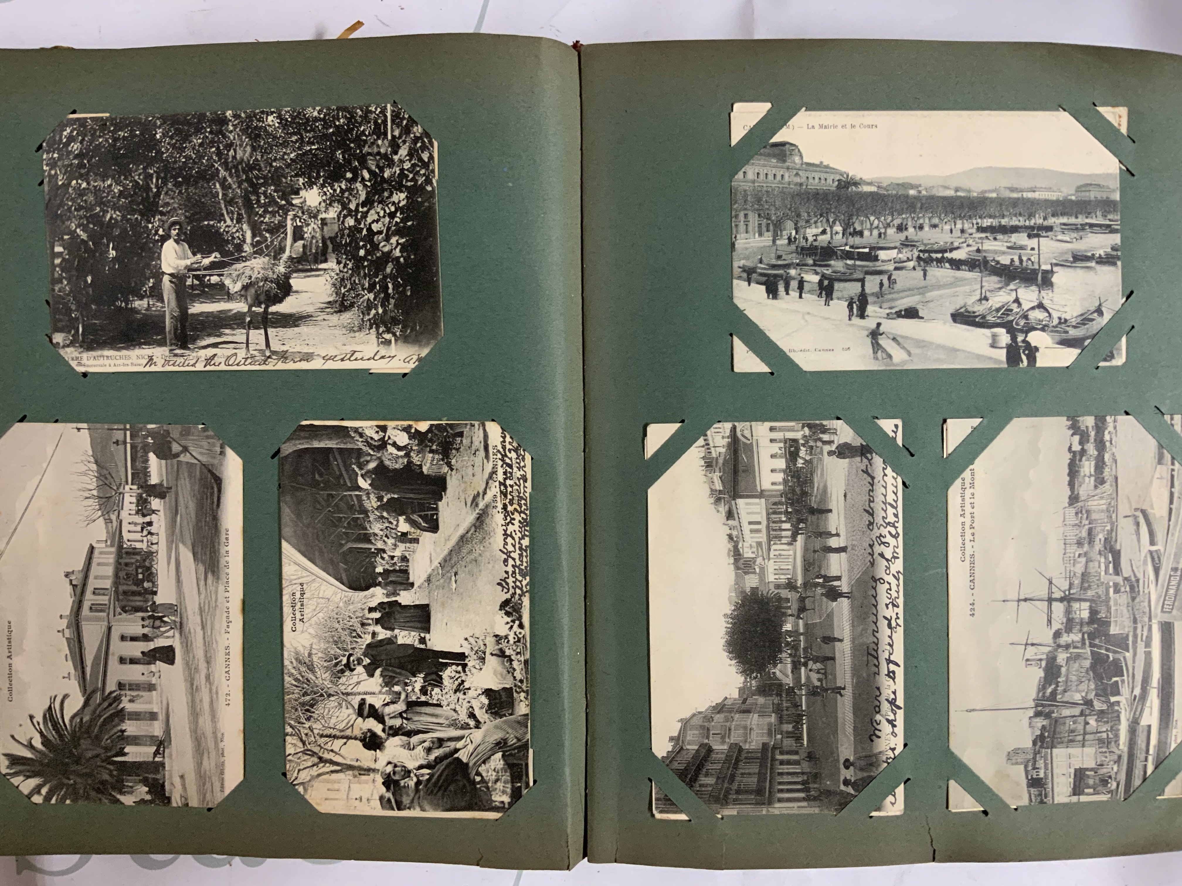An Early Postcard album including WW1 scenes, European topographical scenes. 150+ (C)