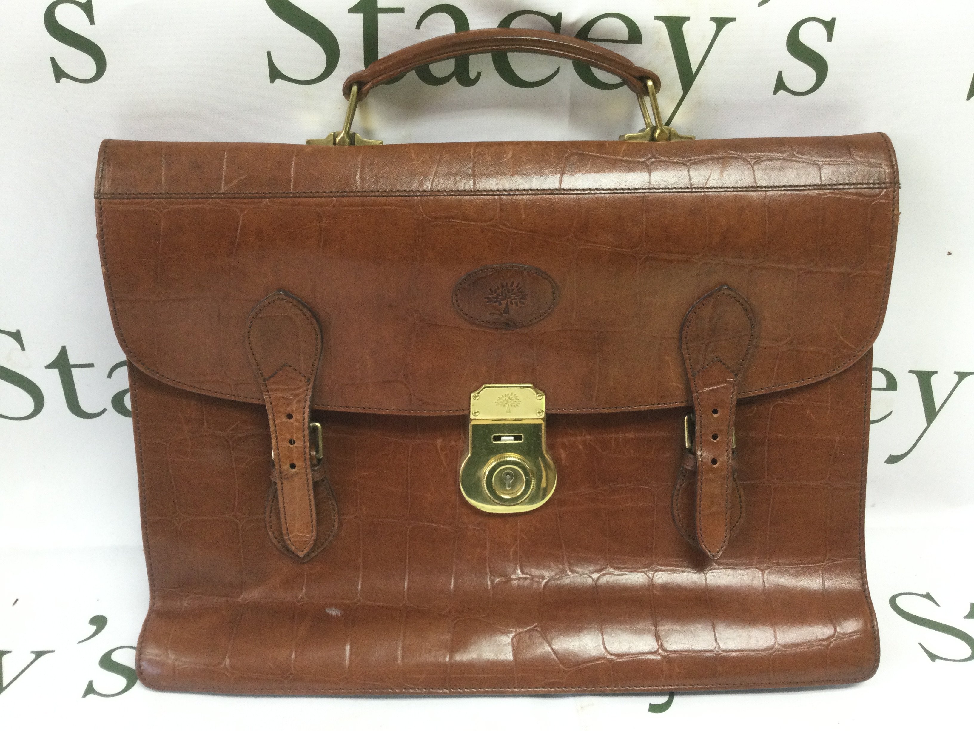 A Mulberry attache case. Shipping category B.