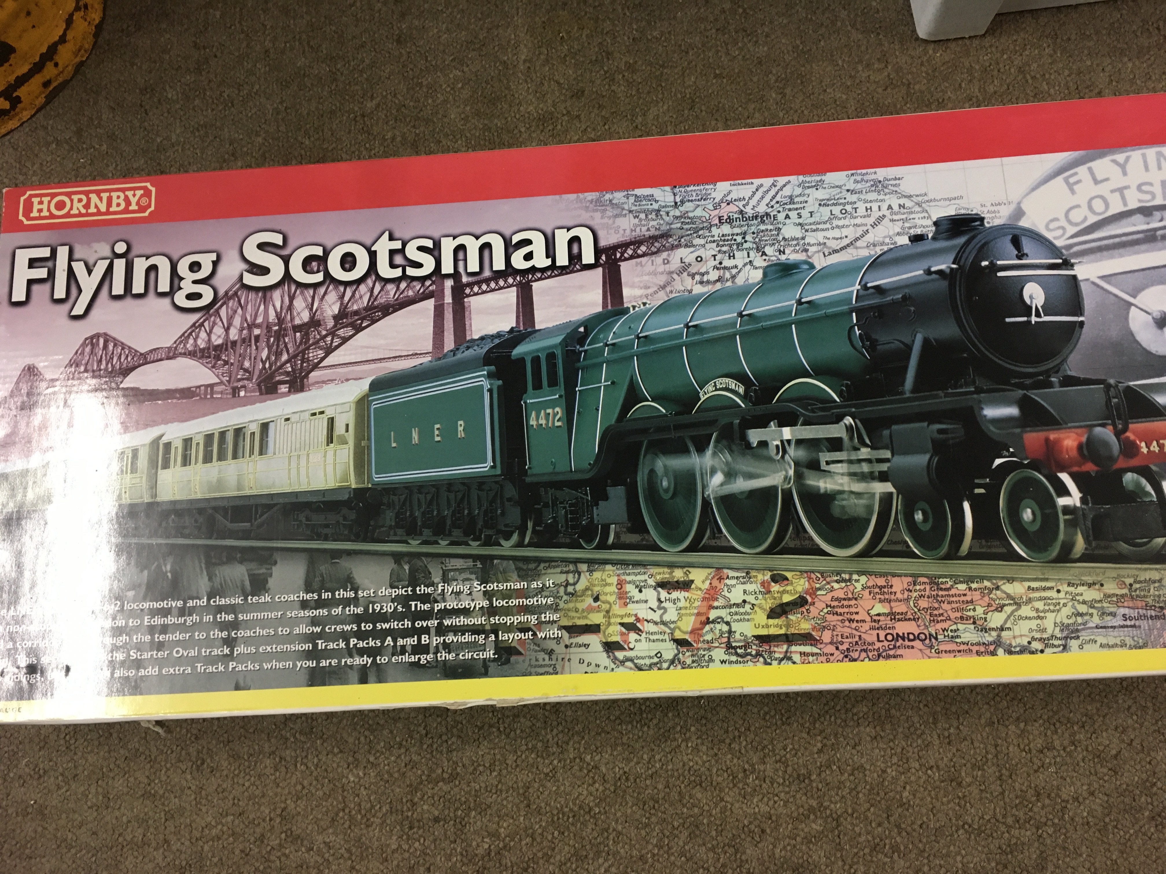 A boxed Hornby flying scotsman .