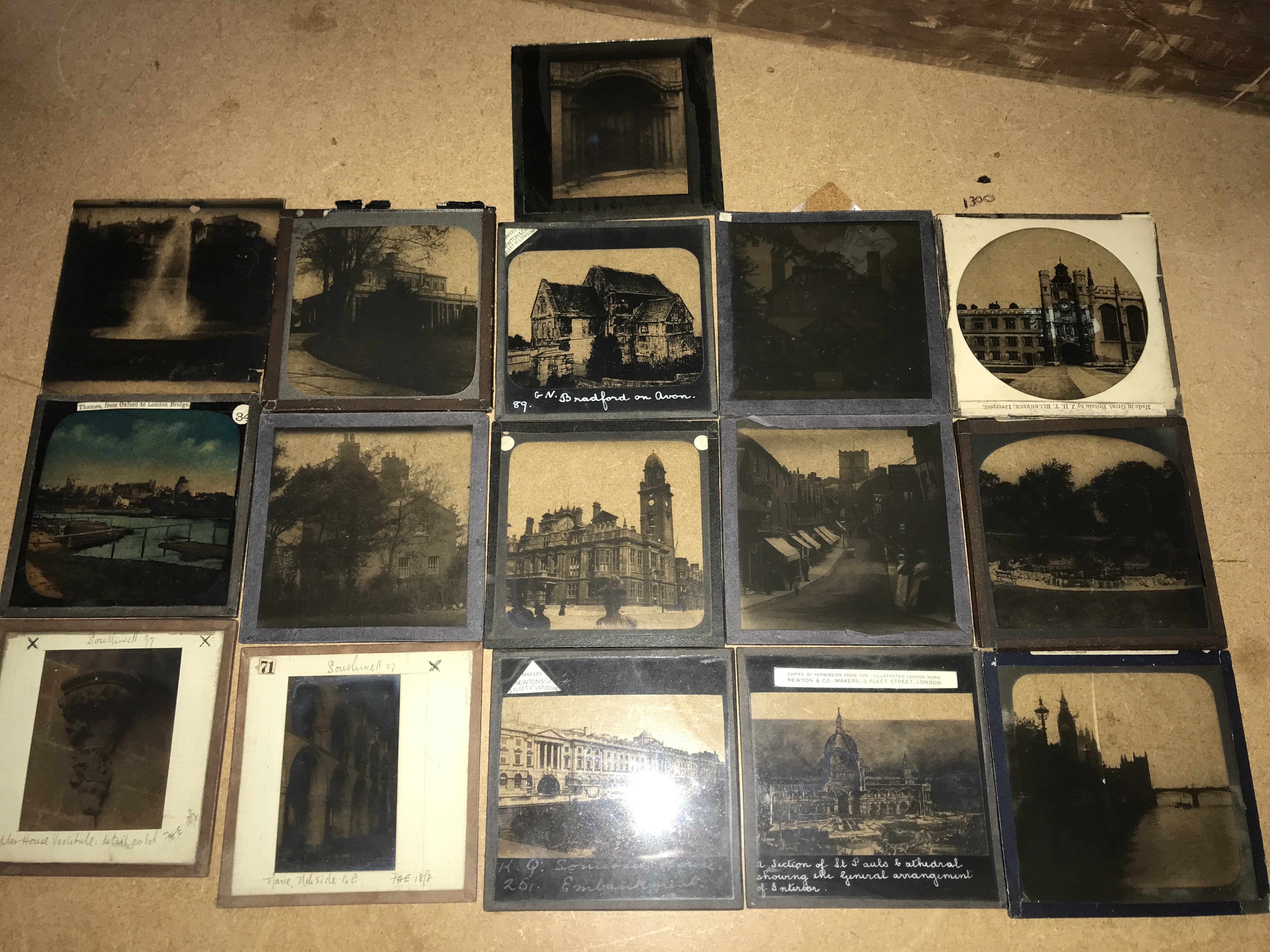 WITHDRAWN - Cases of vintage magic lantern slides of various subjects including British scene photographs , Rome, Venice etc. this lot cannot be posted. NO RESERVE