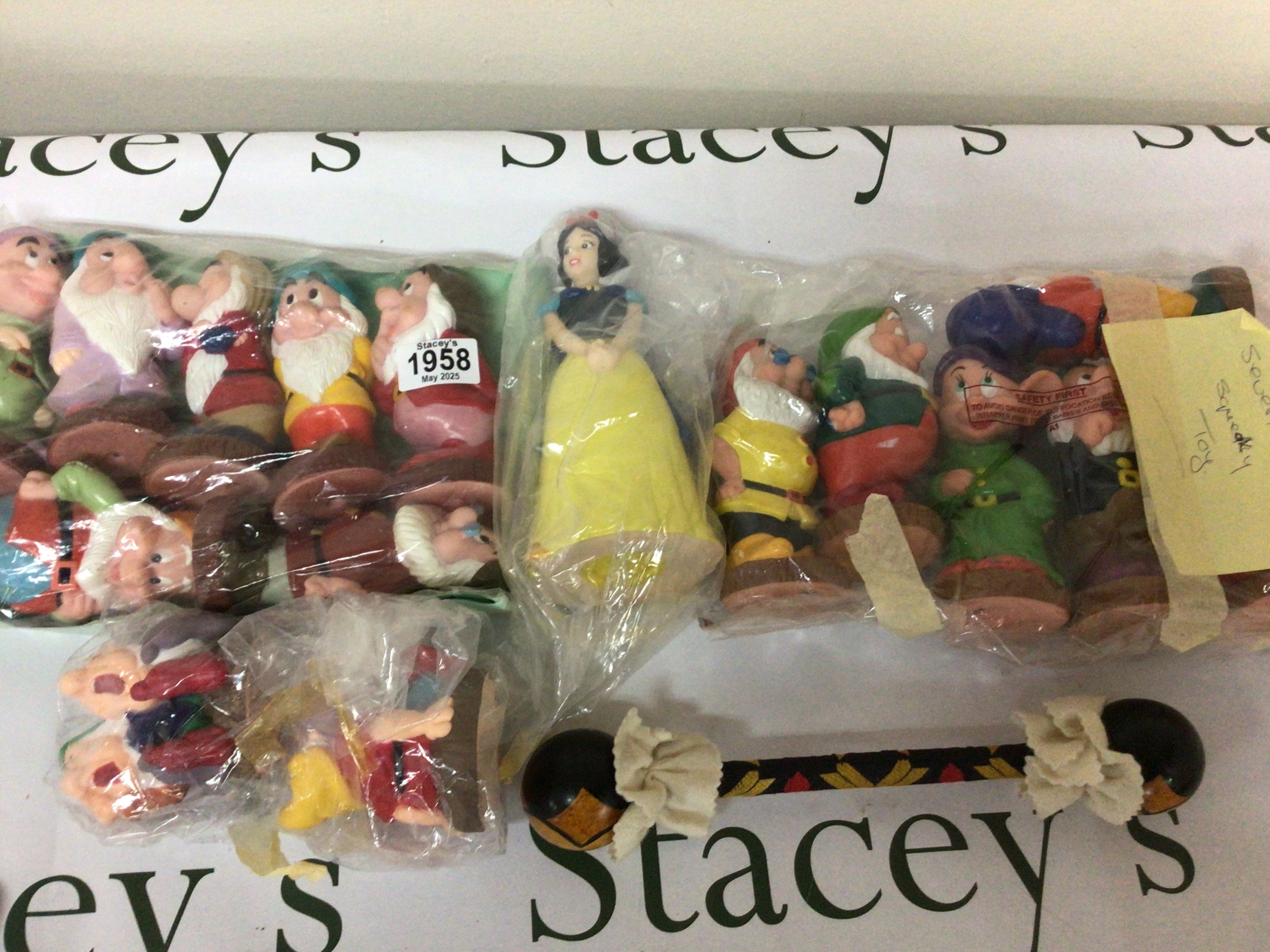 A collection of Disney plastic figures Snow White and sets of Dwarfs. NO RESERVE