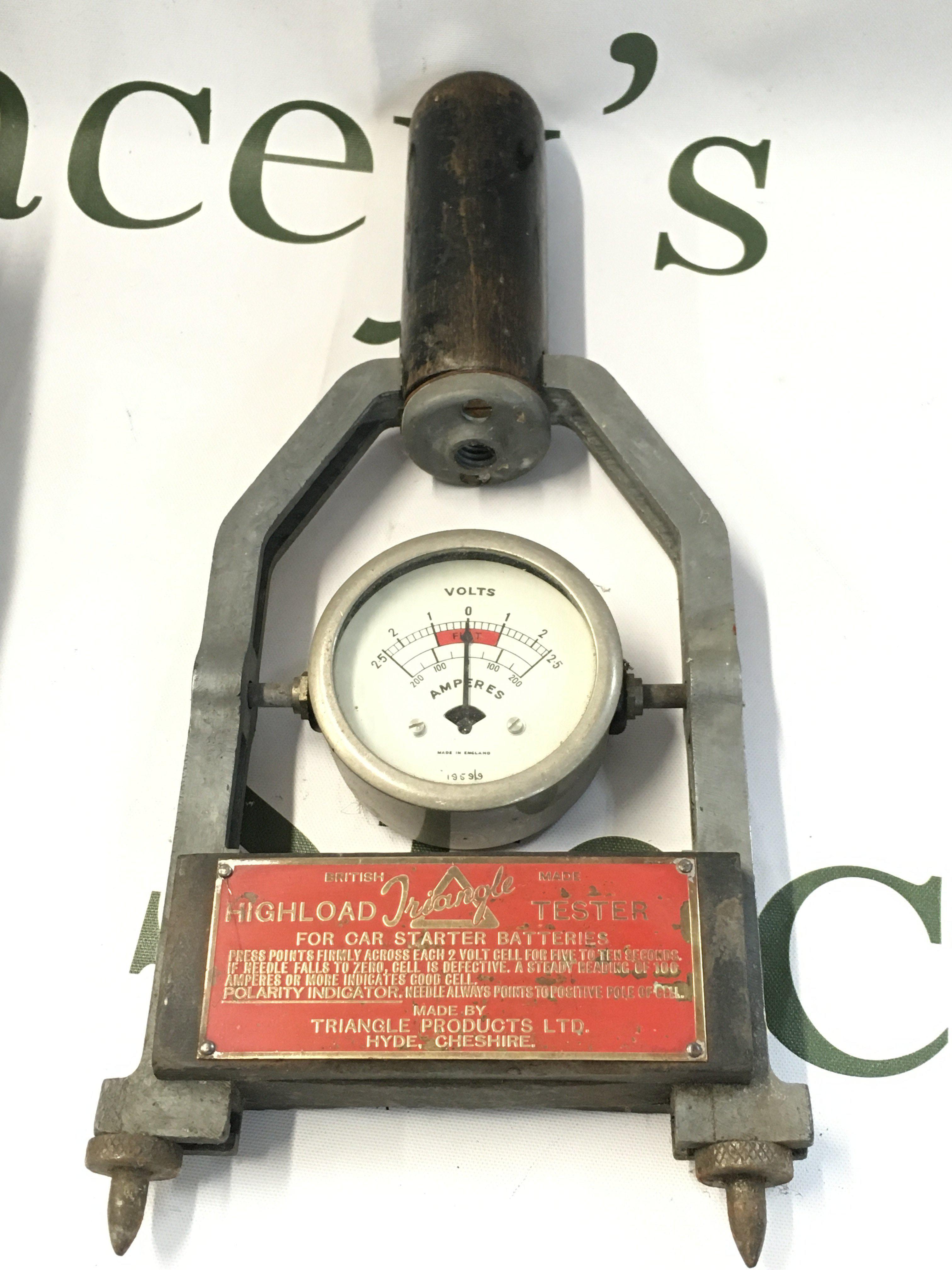 A Triangle battery tester by Triangle products . No reserve This lot cannot be posted.