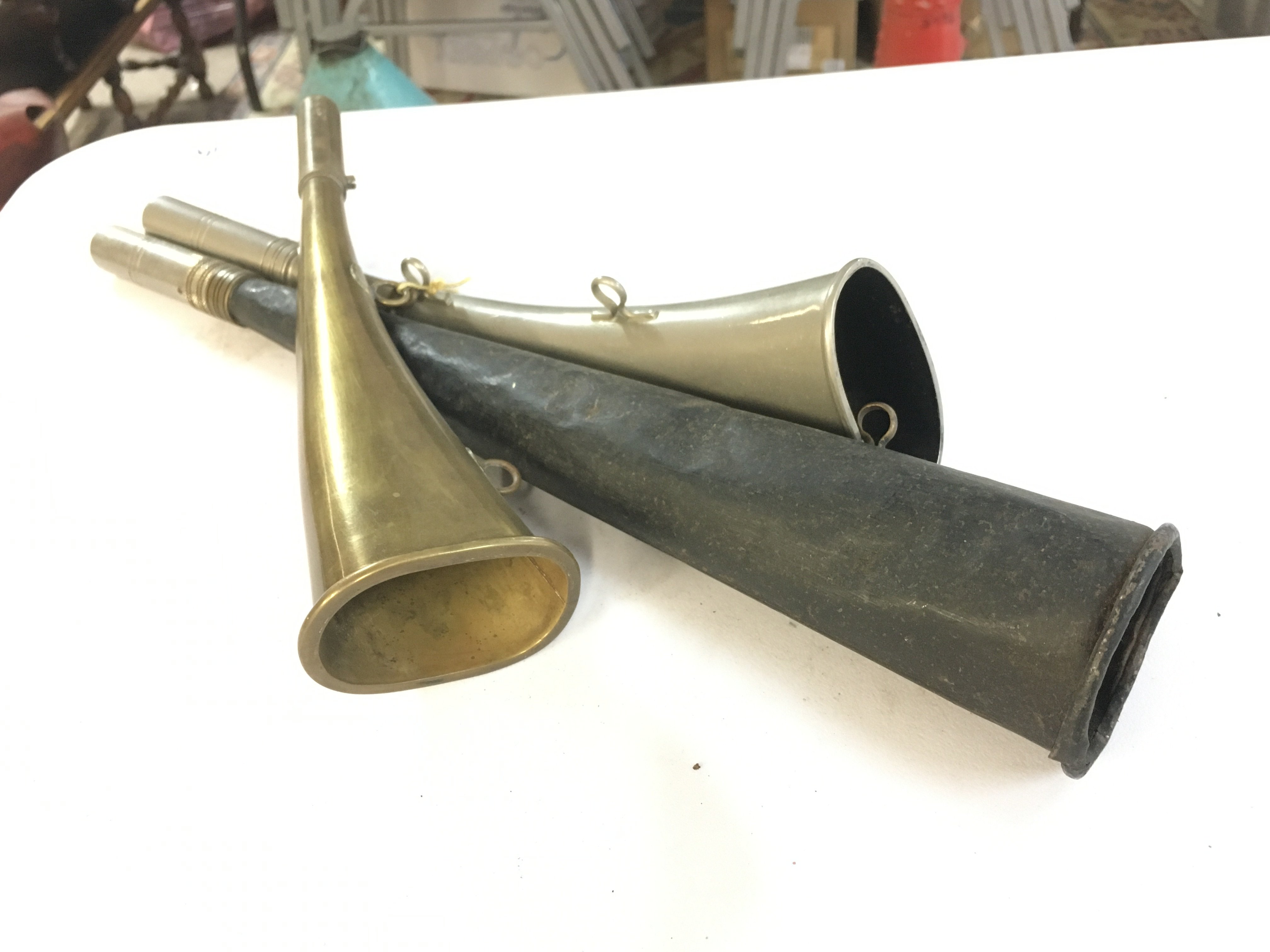 Three vintage bike lamps, no reserve . Postage cat B