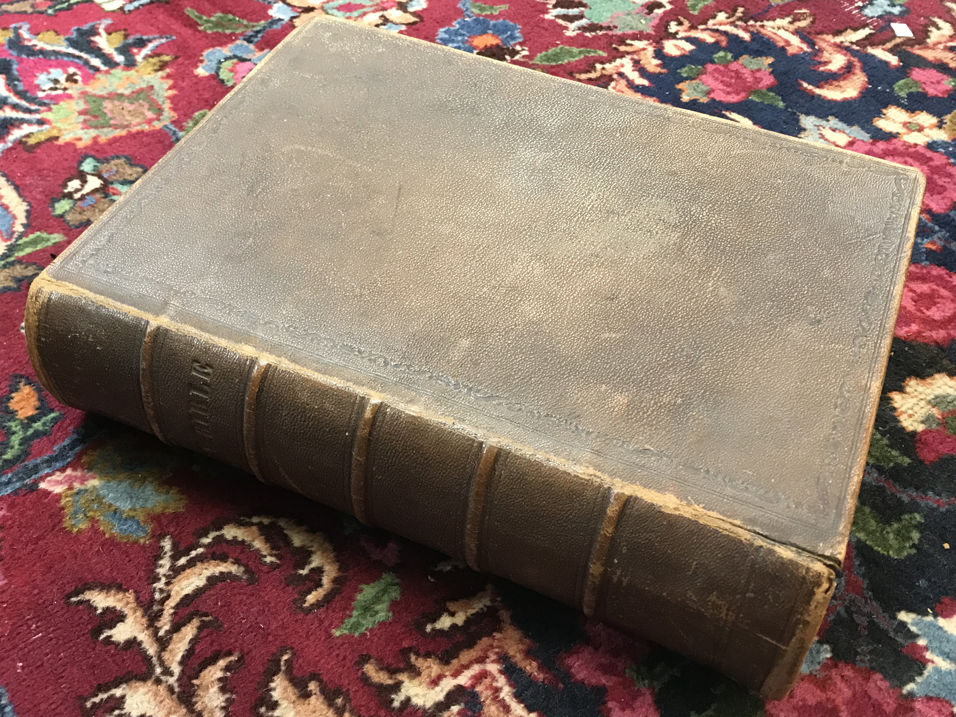 A 19th century large leather bound Paynes Illustrated family bible , London J. Hagger Printed and published by A.H Payne, Leipzing Dresden & Vienna . Postage category C