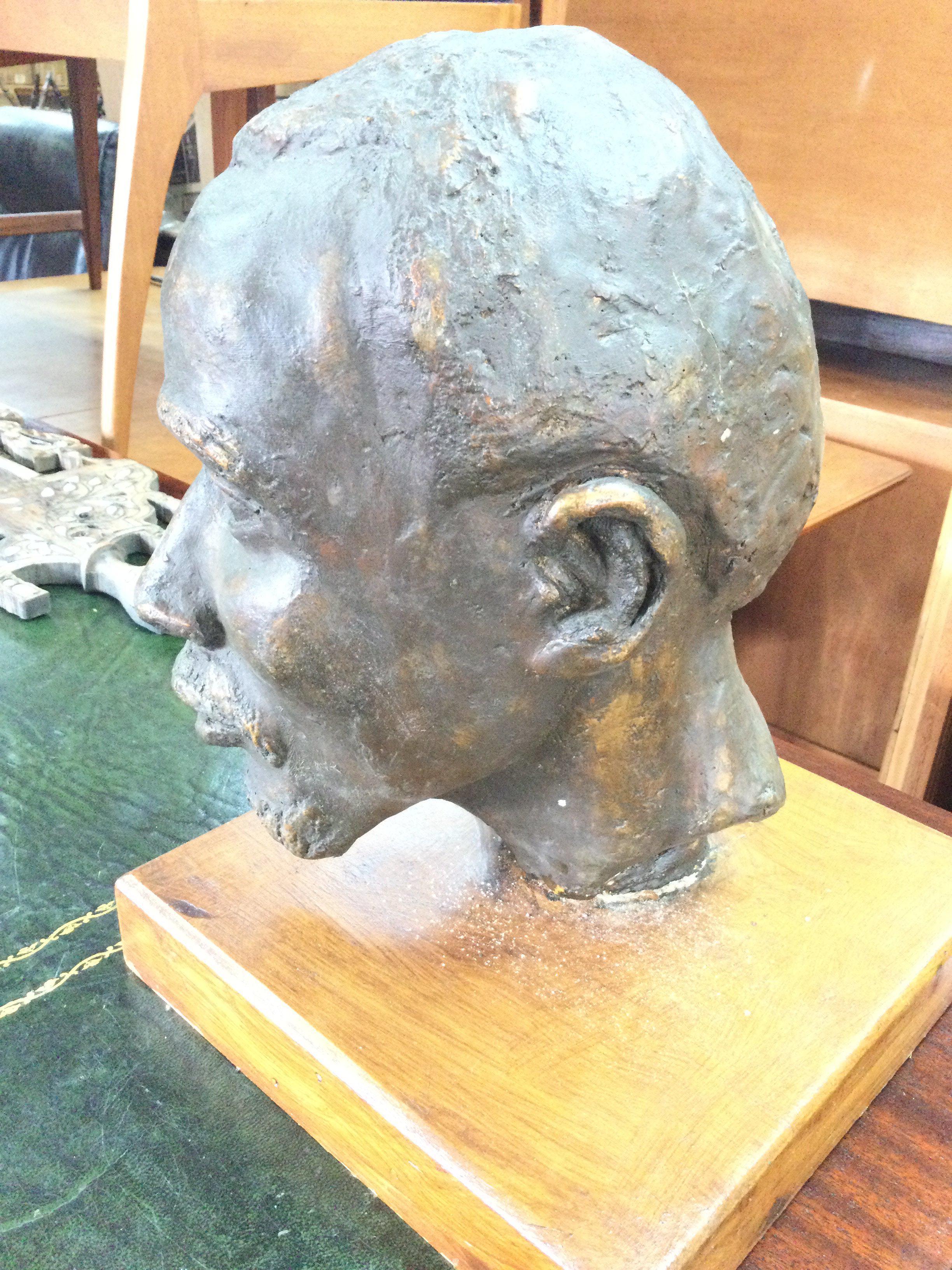 A 20th Century Three Dimensional Male Head Sculpture. NO RESERVE