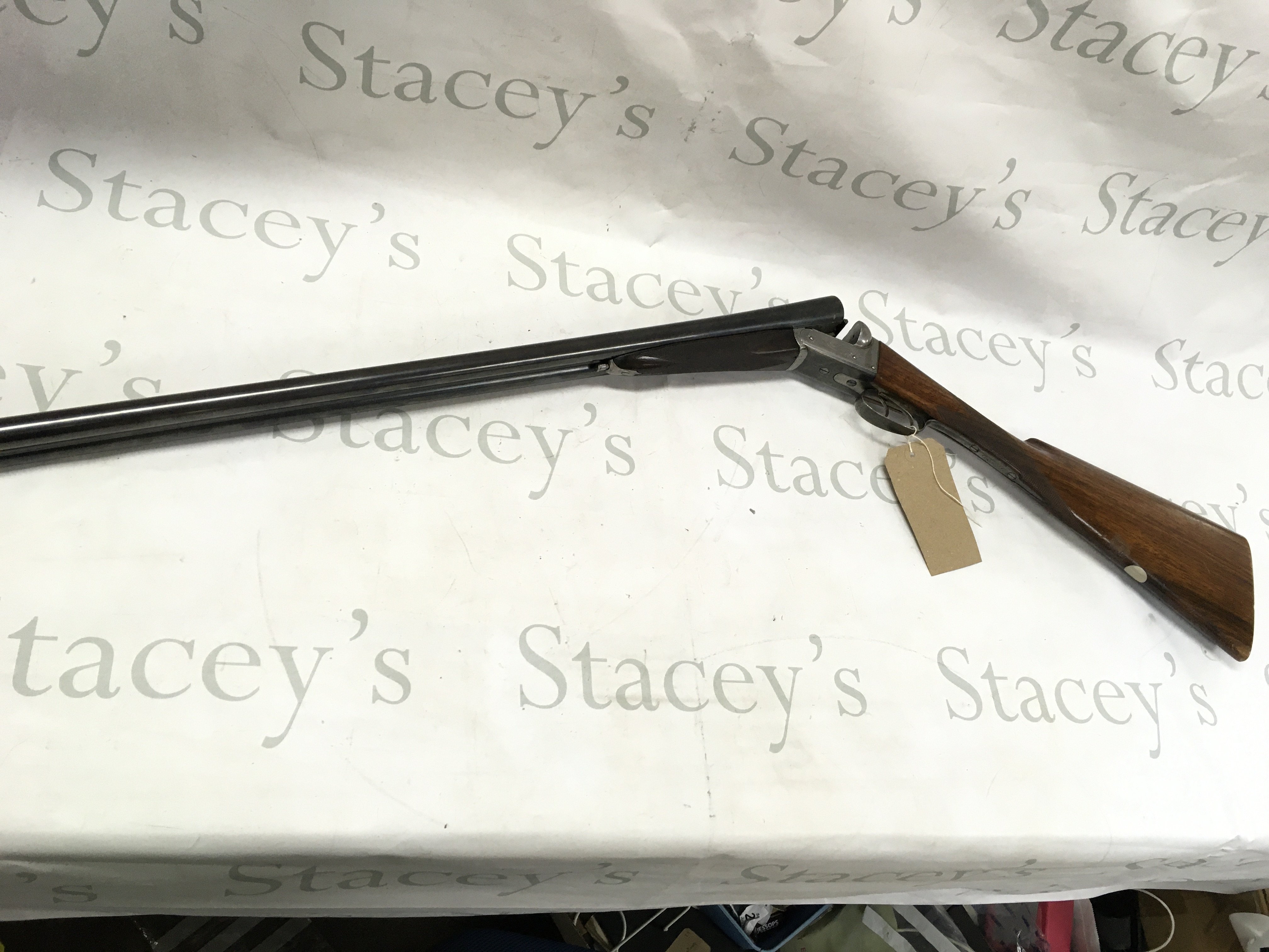 A Woodward and sons aide by side 12g shotgun. 27inches 43.5inches overall. Double trigger. #63745. A FIREARMS OR SHOTGUN LICENSE IS REIRED TO BUY THIS LOT VIEWING AND AFTER SALE COLLECTION BY APPOINTMENT ONLY.