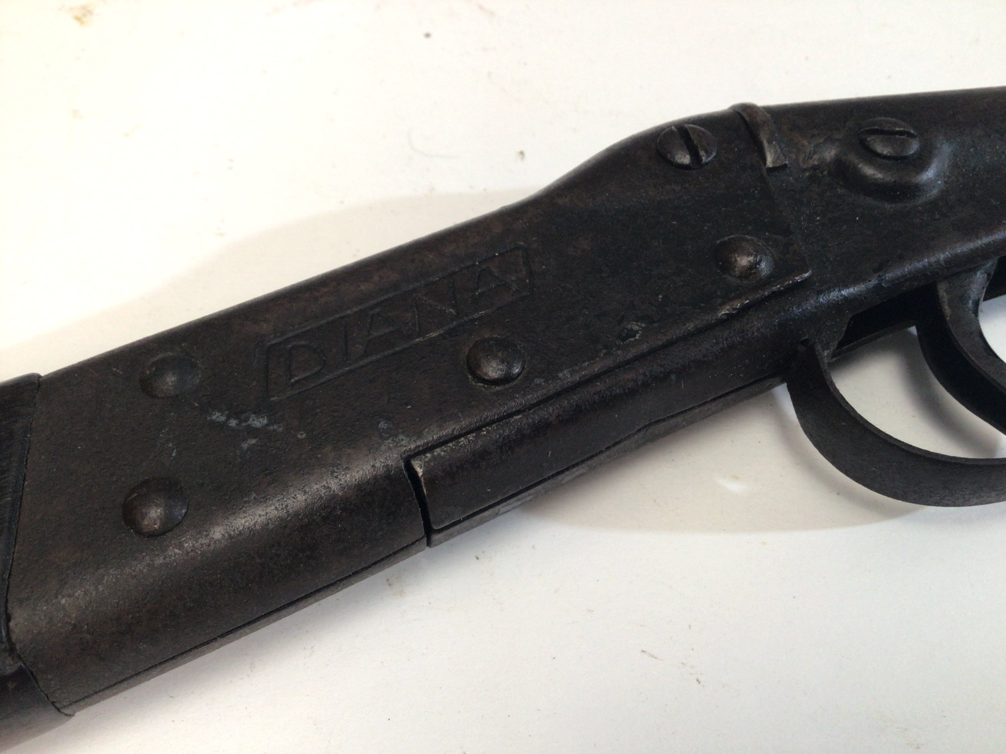 A Vintage Diana air compression spud rifle gun.