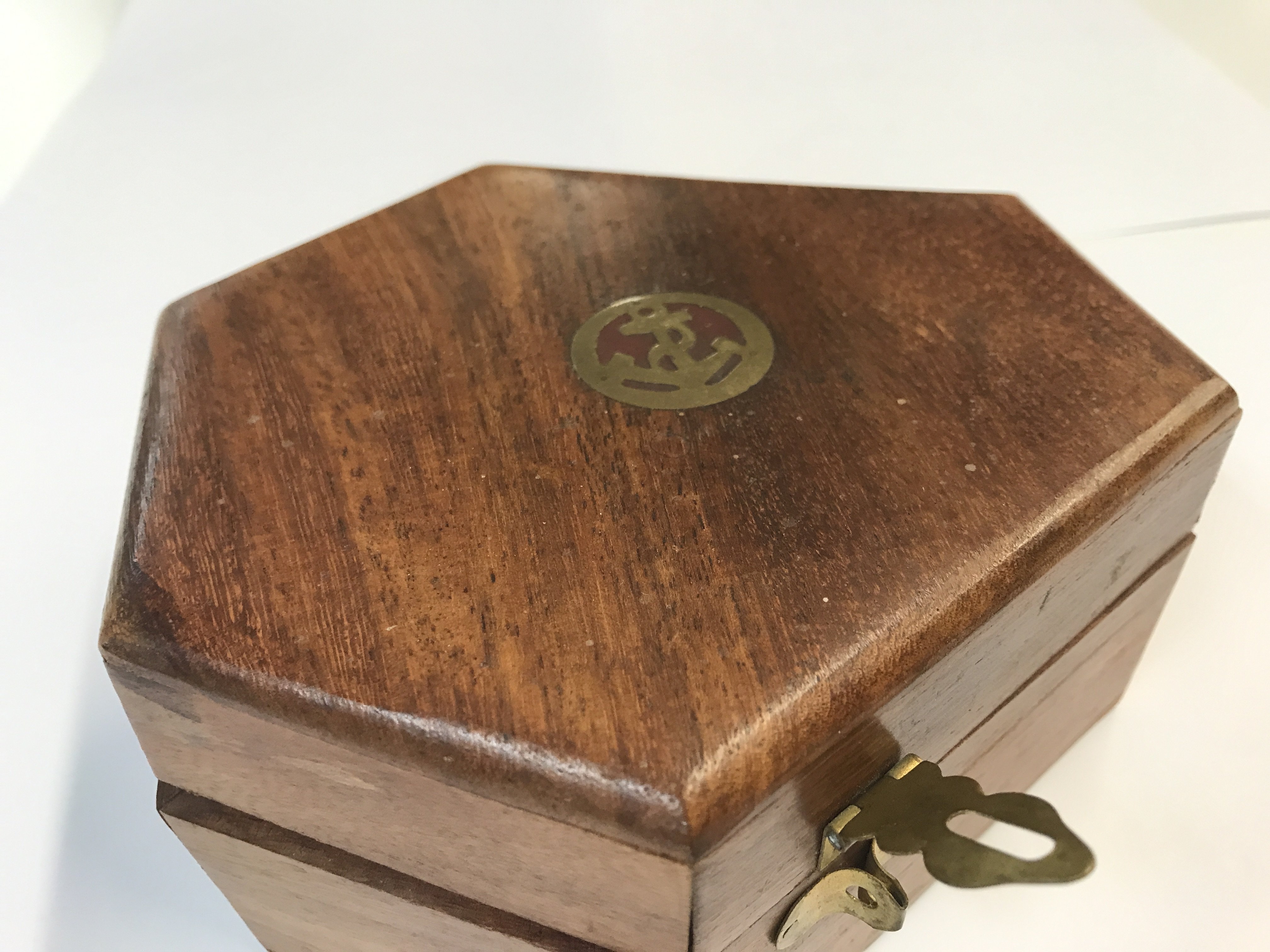 A reproduction navy brass sextant in a fitted box.