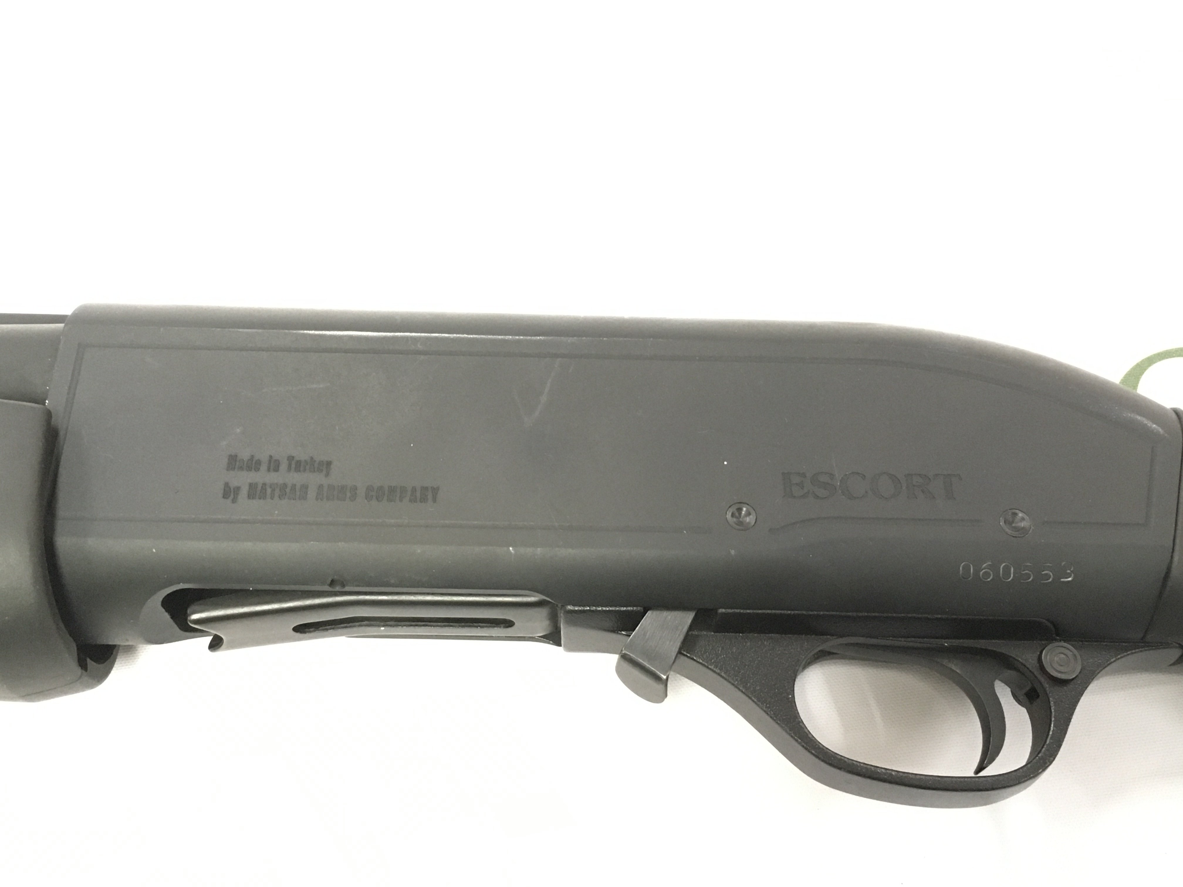 withdrawn - An Escort 12 gauge pump action shotgun. A 25inch Multichoke barrel. 3 shot. Serial number 060553. PLEASE NOTE THAT A SHOTGUN LICENSE IS REQUIRED TO PURCHASE THIS ITEM. COLLECTION AND VIEWING BY APPOINTMENT ONLY.