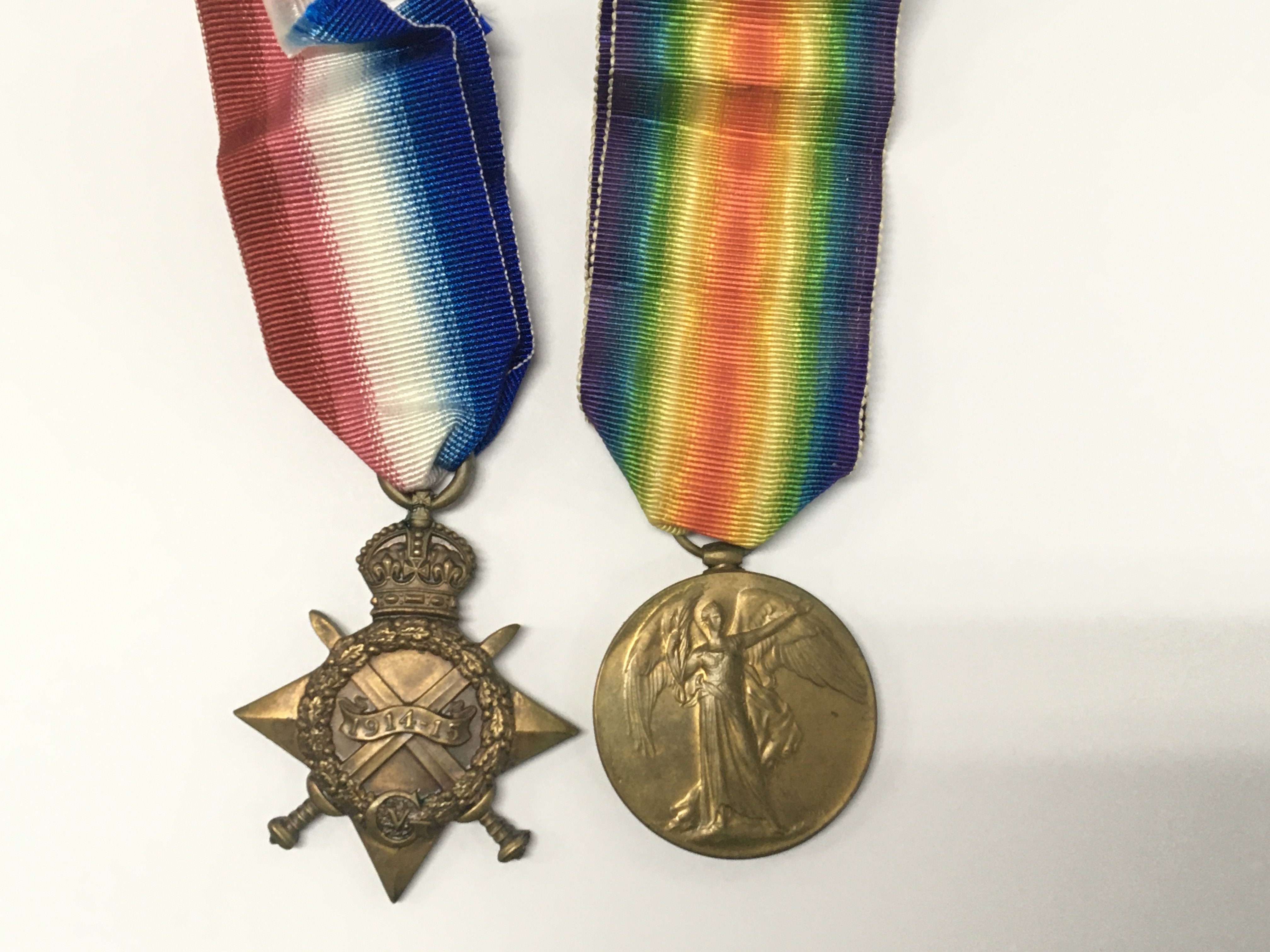 Two I world war medals 1914-15 star and one other 101970 SPR W.C Huzzey RE. (2)