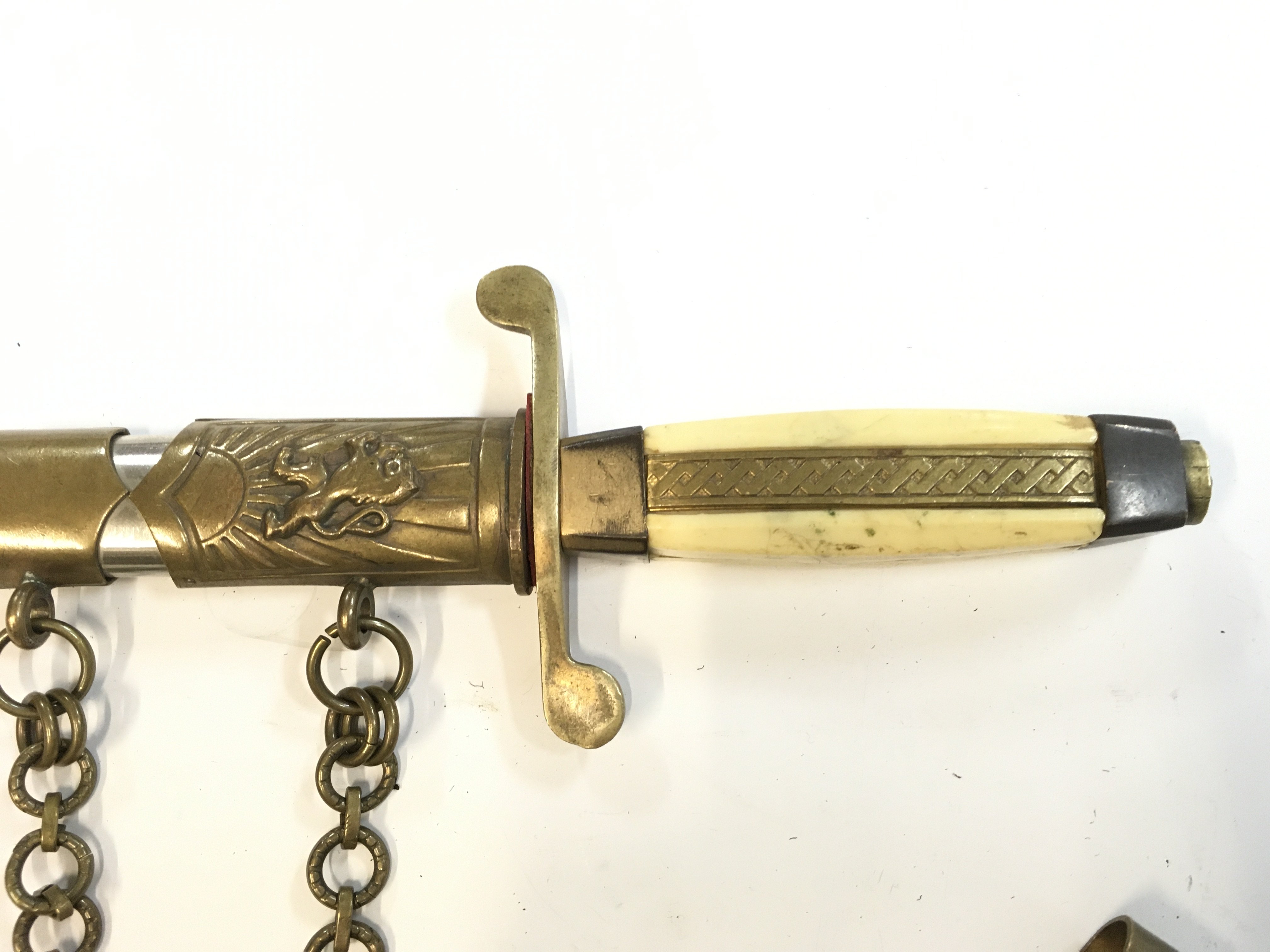 A WW2 Bulgarian officers dagger . 24cm blade 33cm total length approximately . This lot cannot be posted