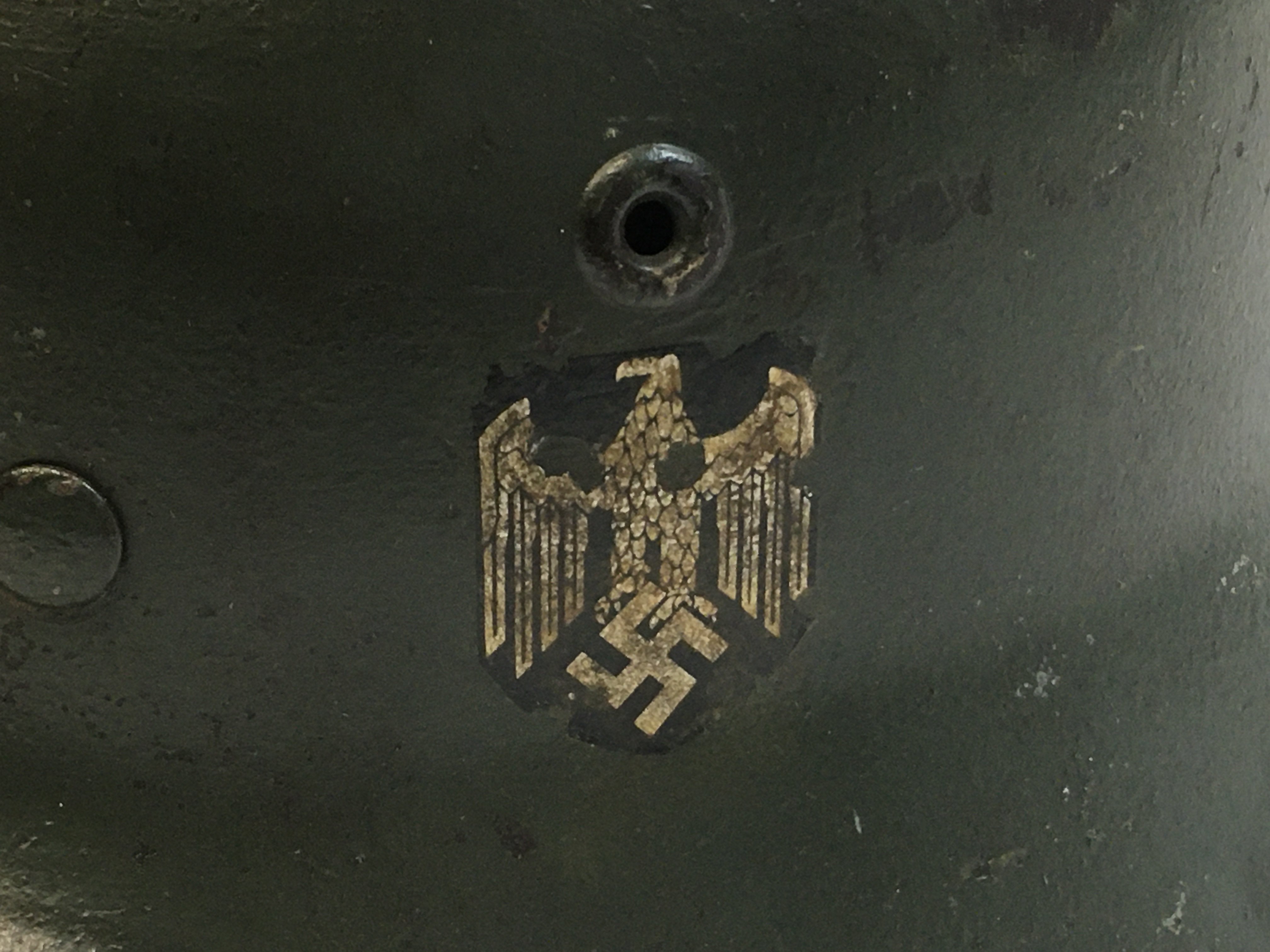 A WW2 German Kriegsmarine helmet . Postage category C