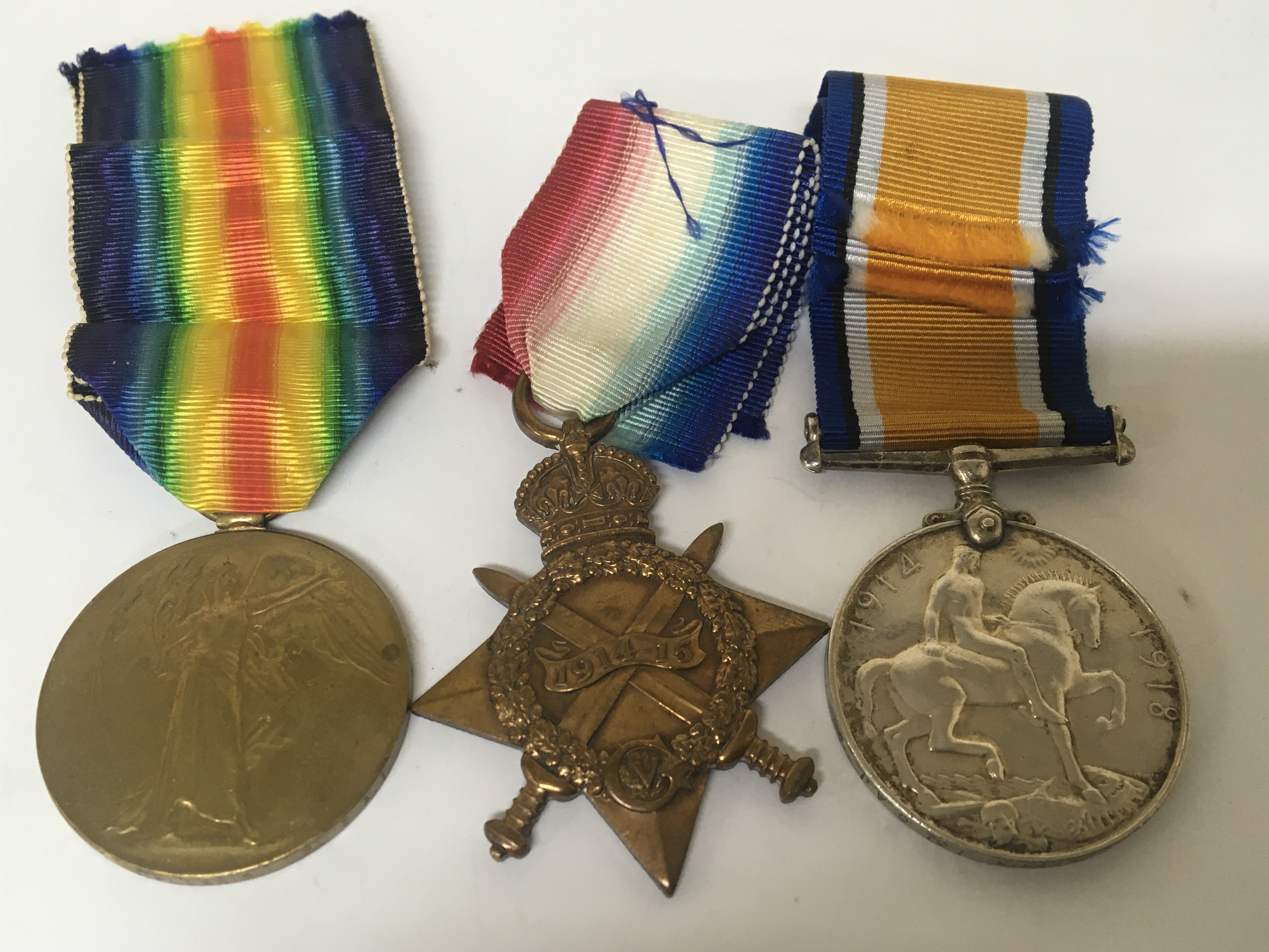 A Group of I world war medal including 1914-15 star awarded to PTE C D Du Plessis 1st S A I the star with 10th Infantry. (3)