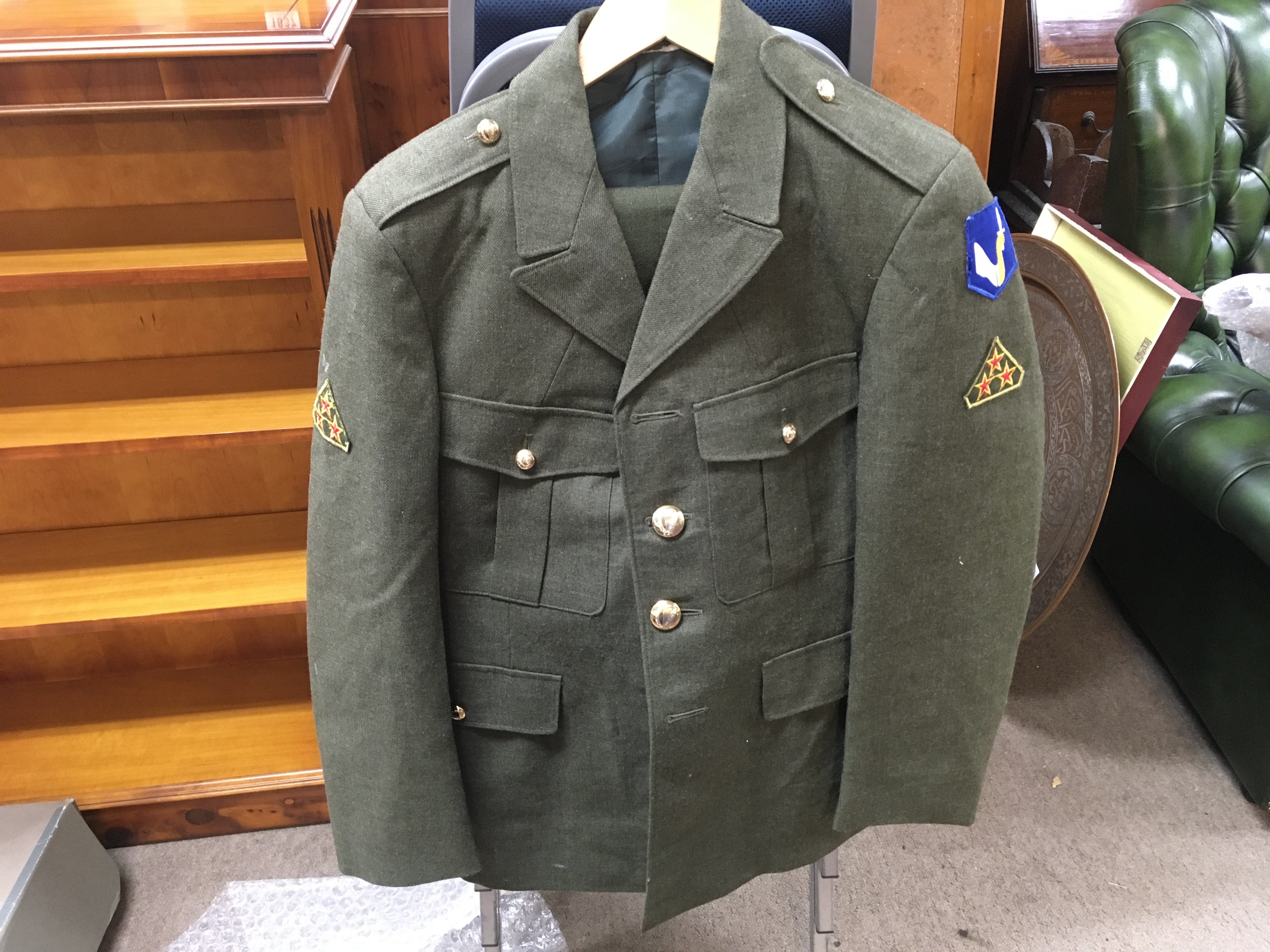 Irish republic 1960s dress uniforms with badges attached