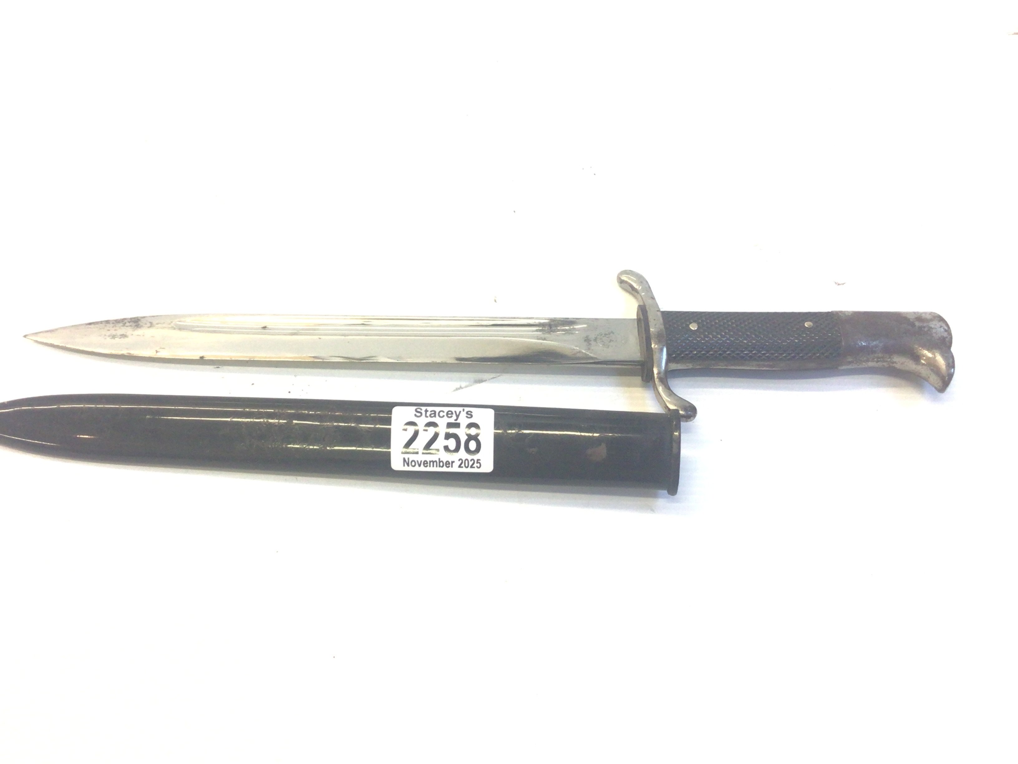 A German Third Reich Fireman's dress dagger steel blade with makers name Carl Eickhorn