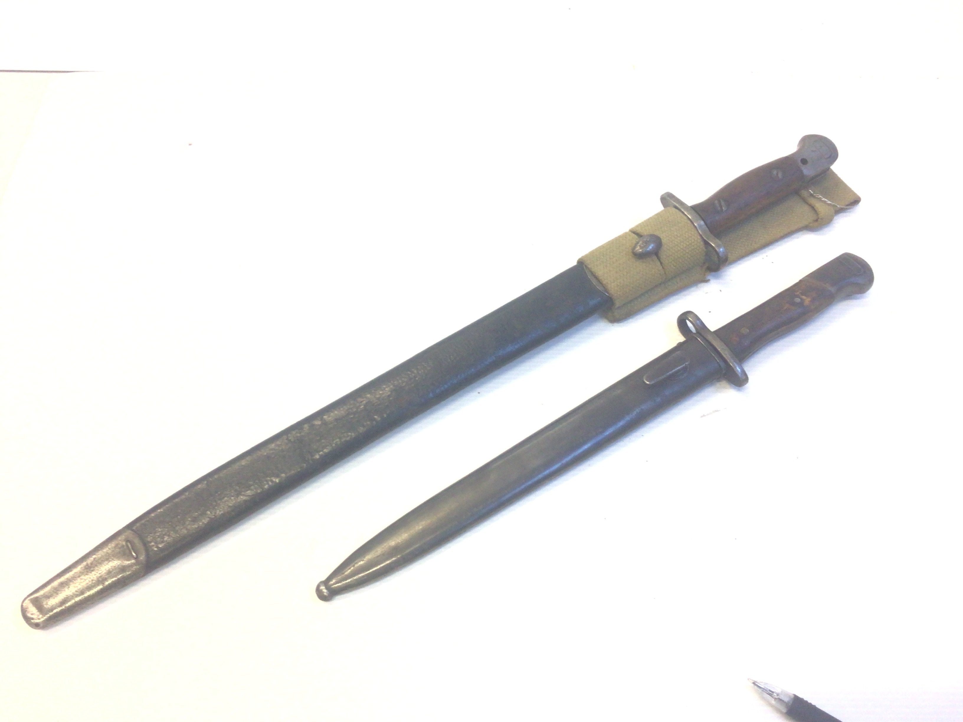 A I world war Wilkinson bayonet and one other bayonet (2)