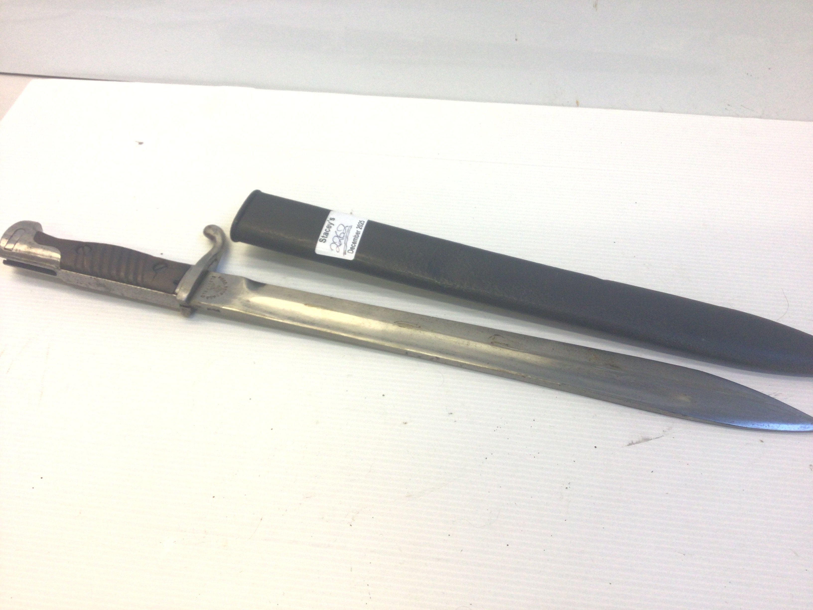 A German Imperial bayonet with makers stamp makers stamp Ferd Esse Elberfeld.