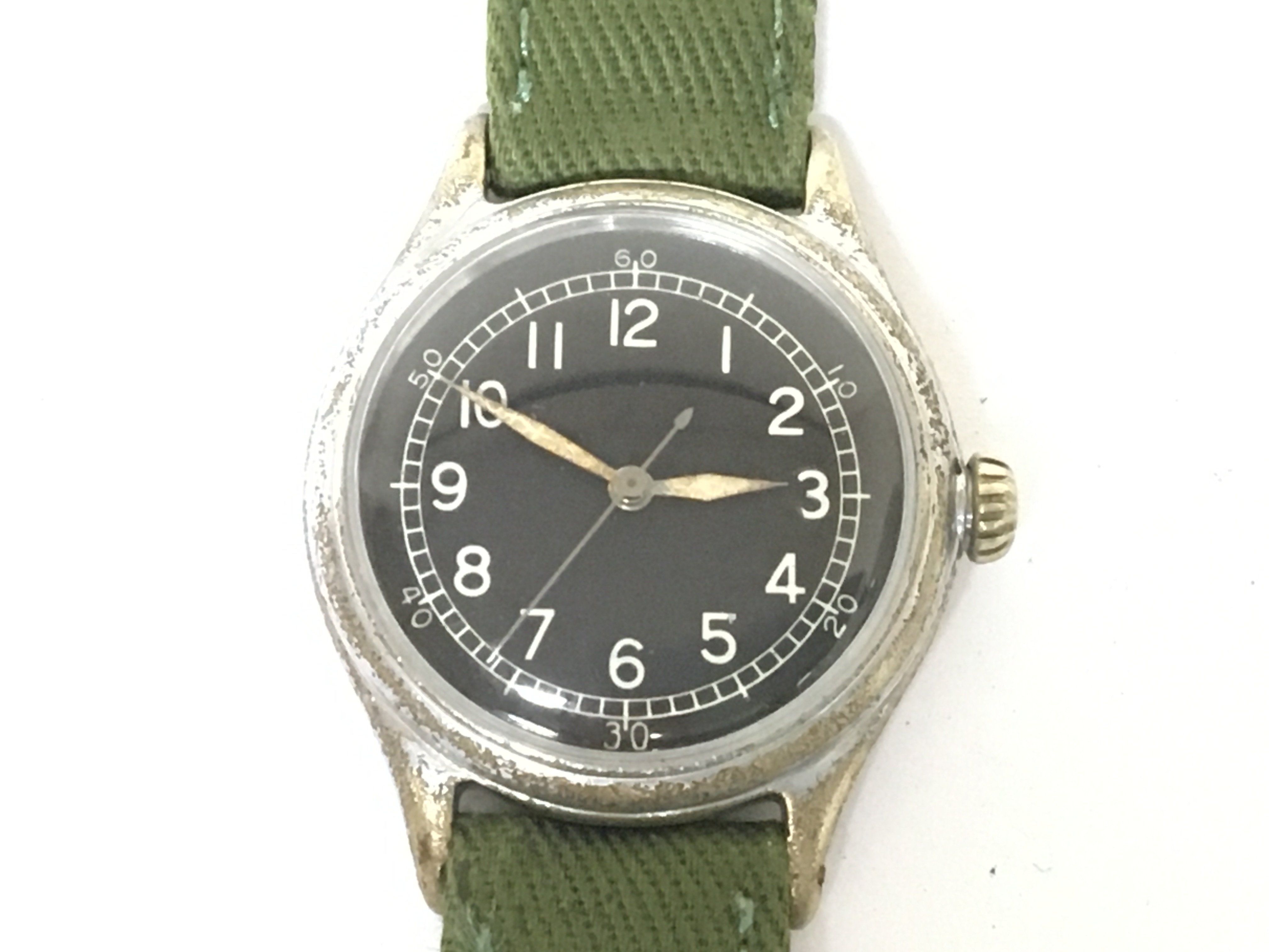 A Military Bulova Watch Type A-11 manual wind seen working serial number AF43 99446.