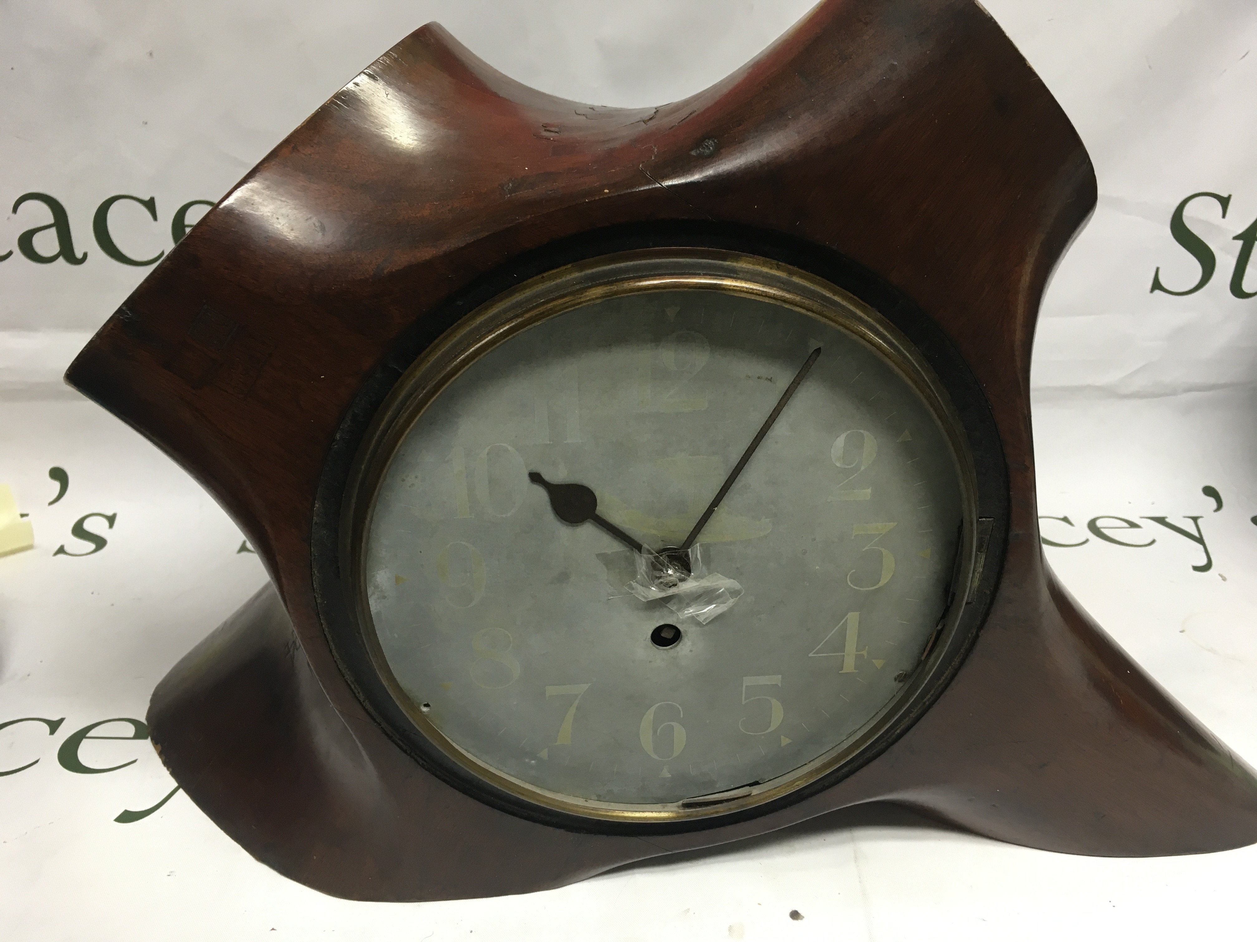 A large four blade propeller boss with clock mechanism and bezel marked rolls Royce falcon mk2.