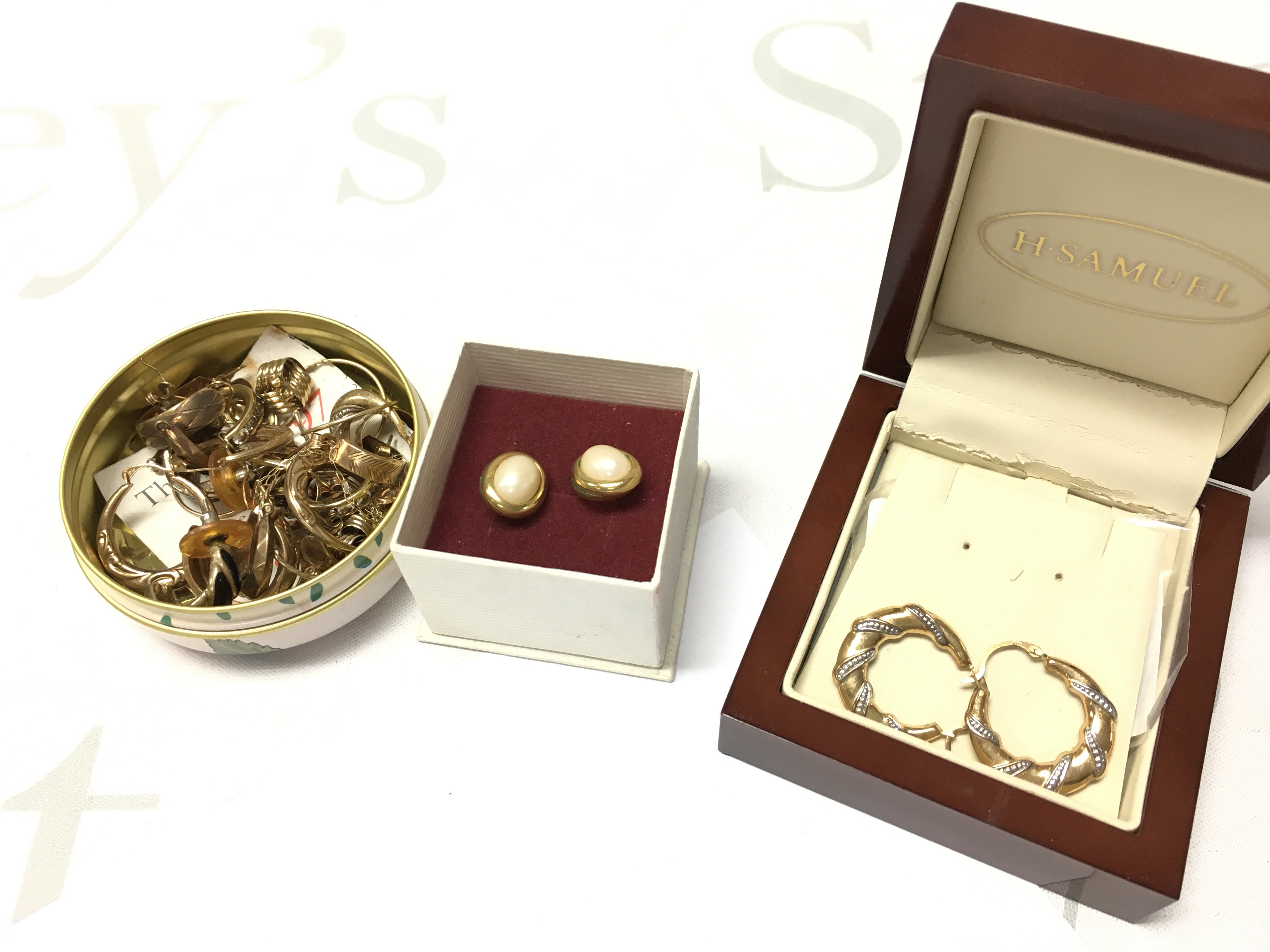 A collection of earrings , mostly being 9ct gold . Postage category A