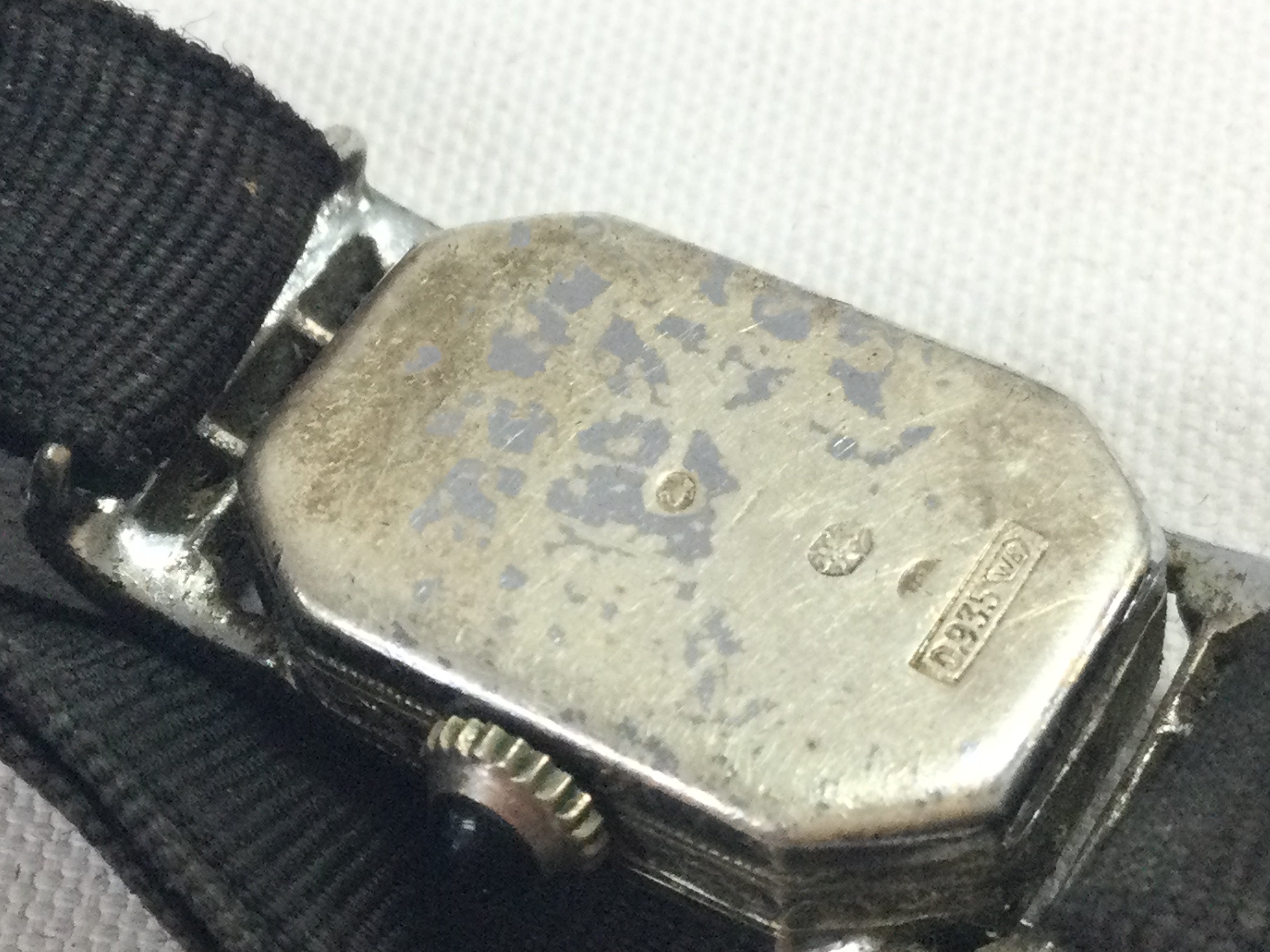 A 1930s French Marcasite cocktail watch , silver cased marked 935. Postage category A. NO RESERVE