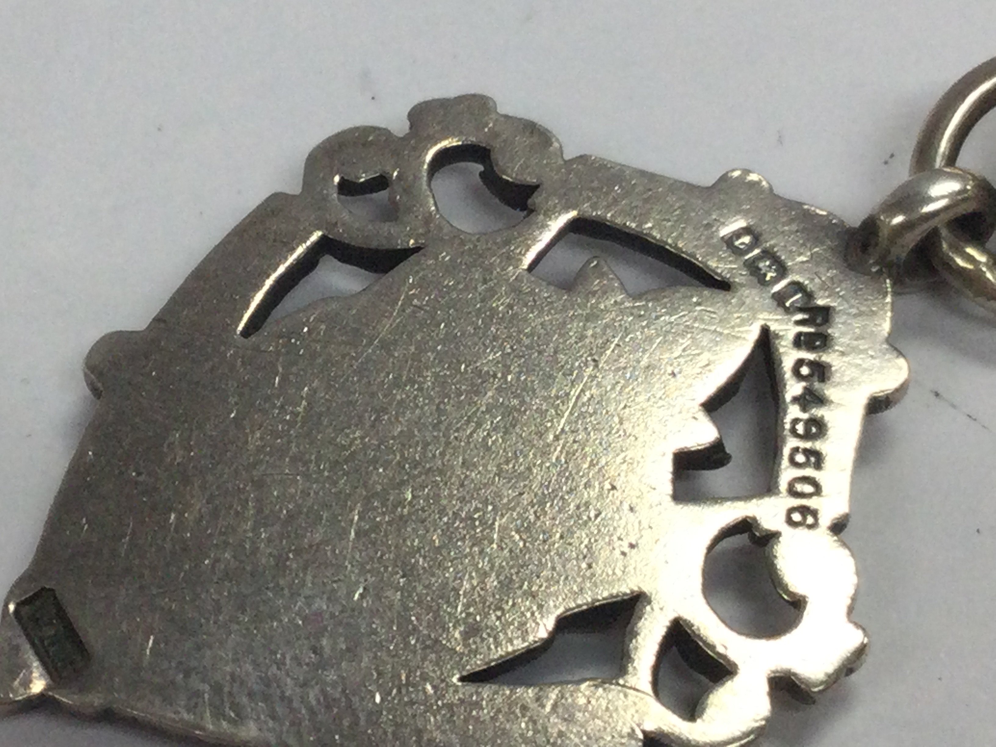 A silver hallmarked cased A.W.W Co Waltham Ladies fob watch ( seen working ) and a silver hallmarked Albert chain. Postage category A