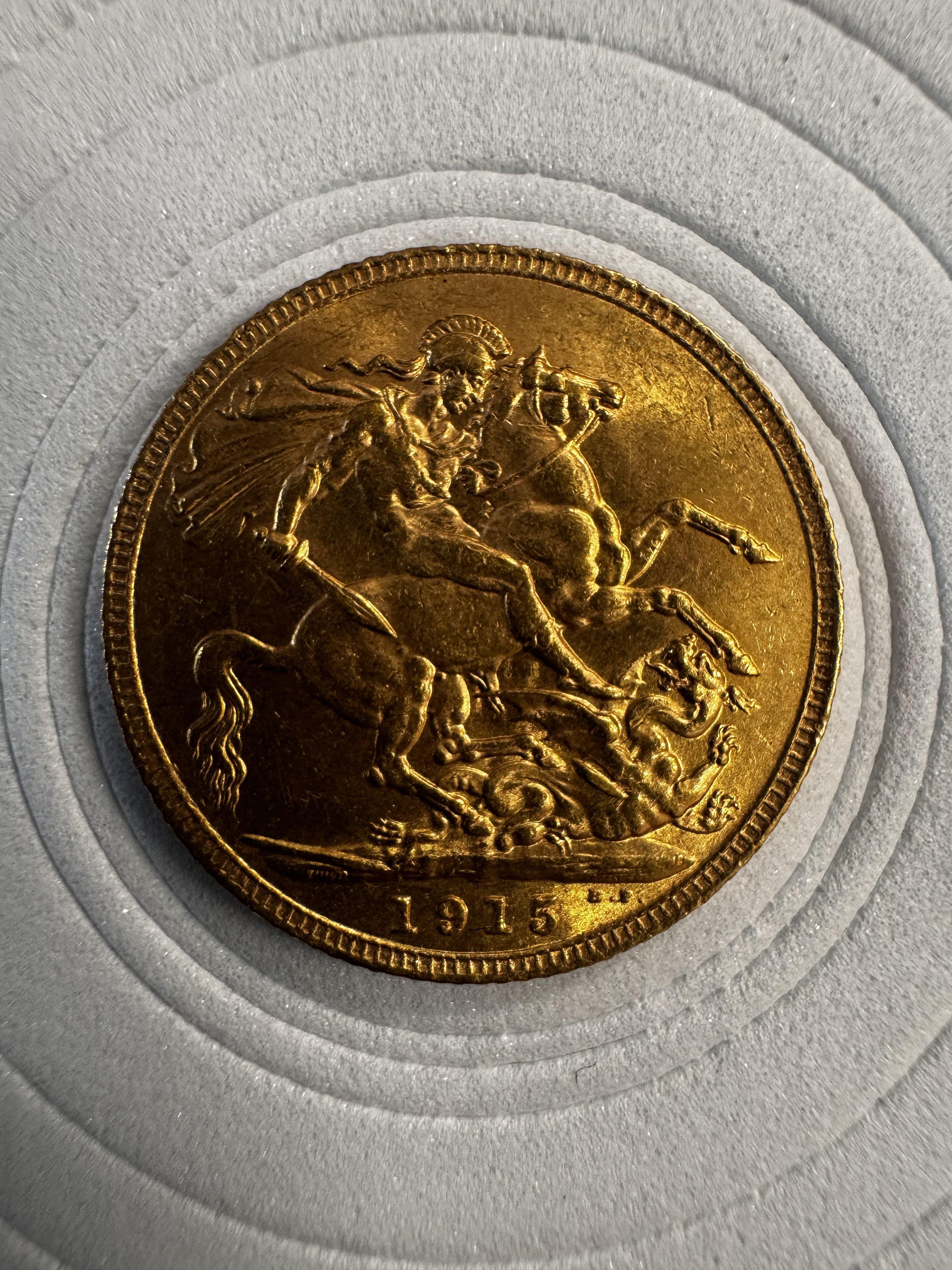 1915 George V full sovereign (A)