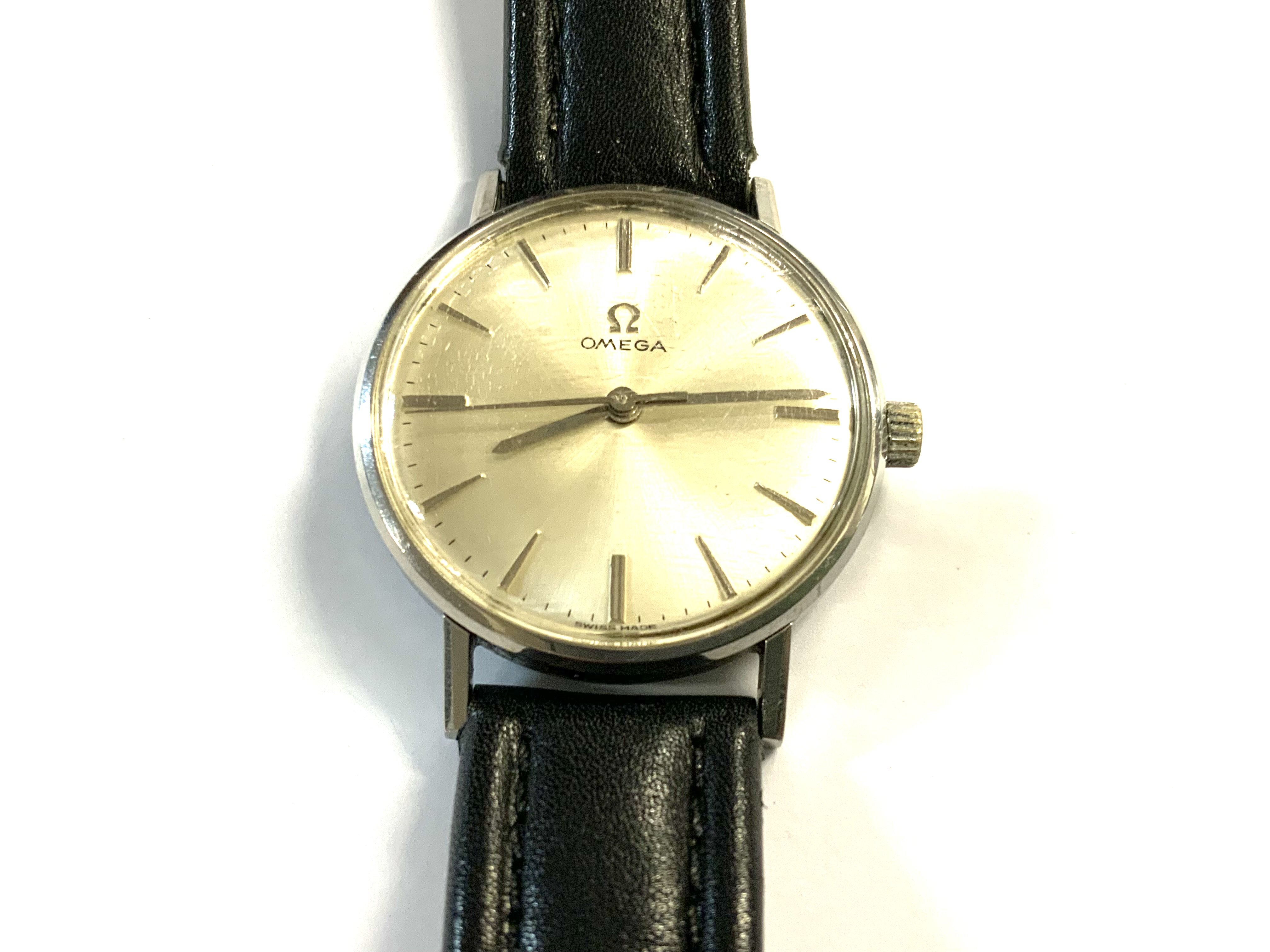 A 1964 Omega manual wind 175, Cal 600, wristwatch, serial number 21486329. (A)