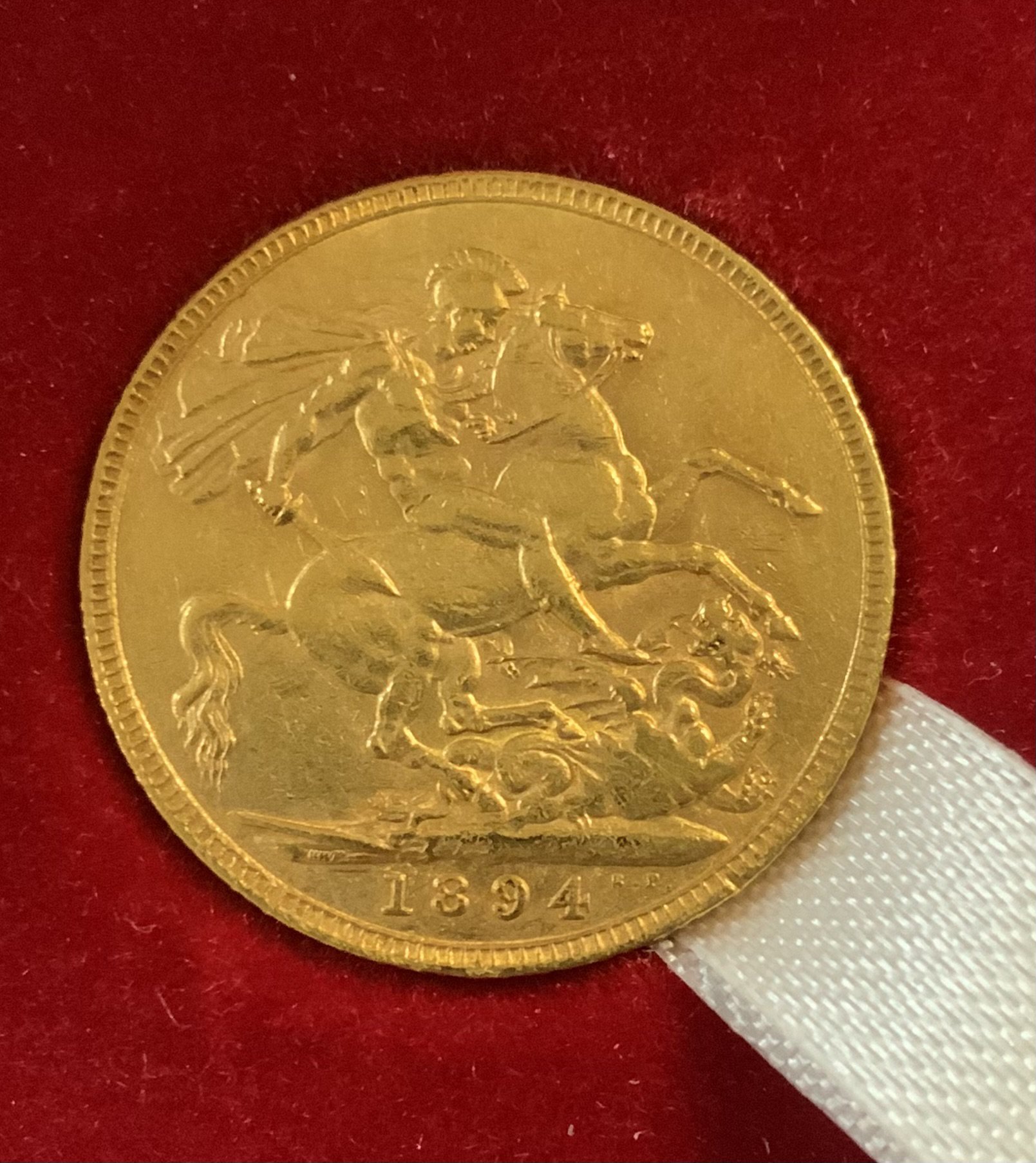 A Queen Victoria 1894 full sovereign . (A).