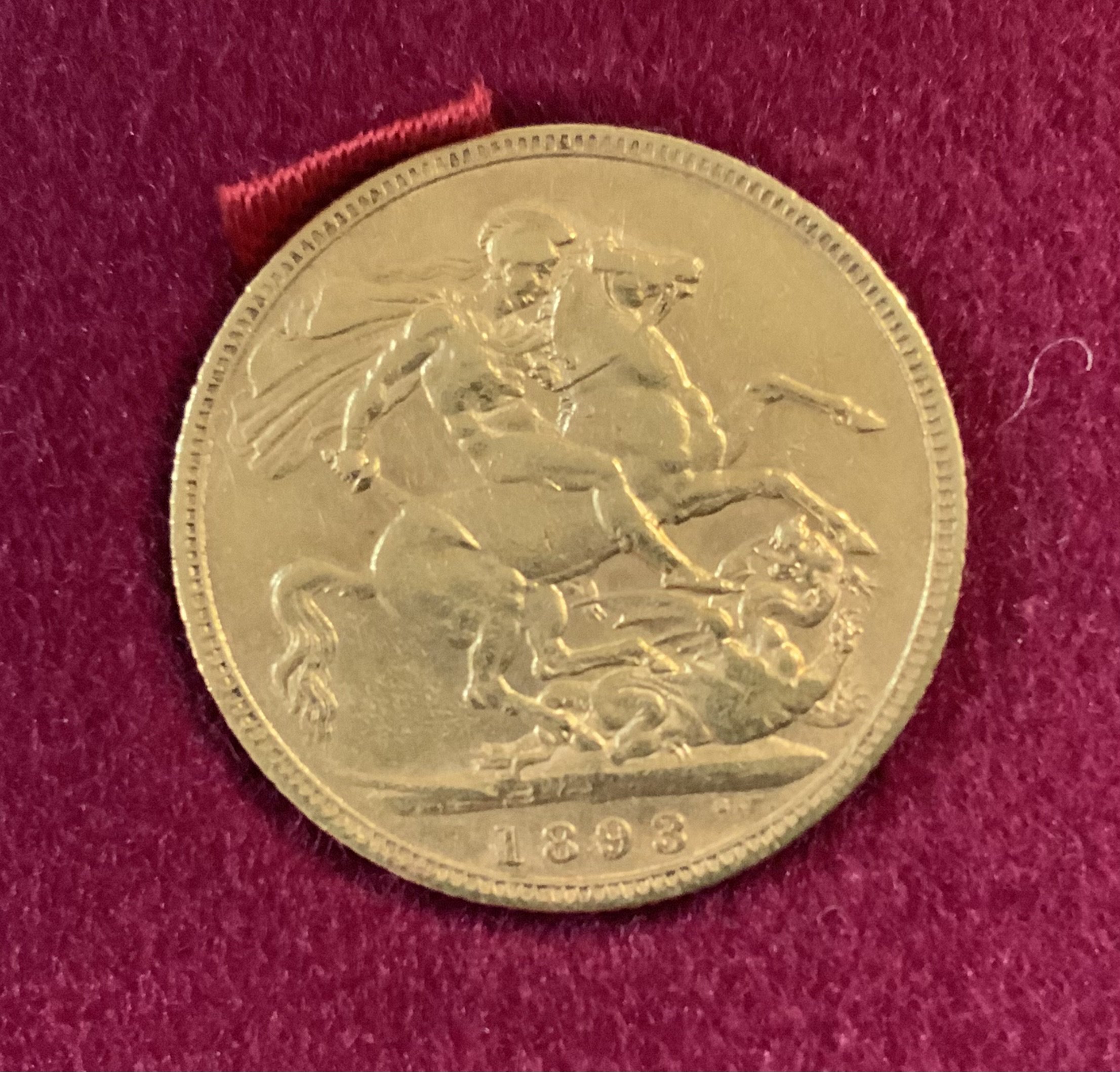 A Queen Victoria 1893 full sovereign. (A).