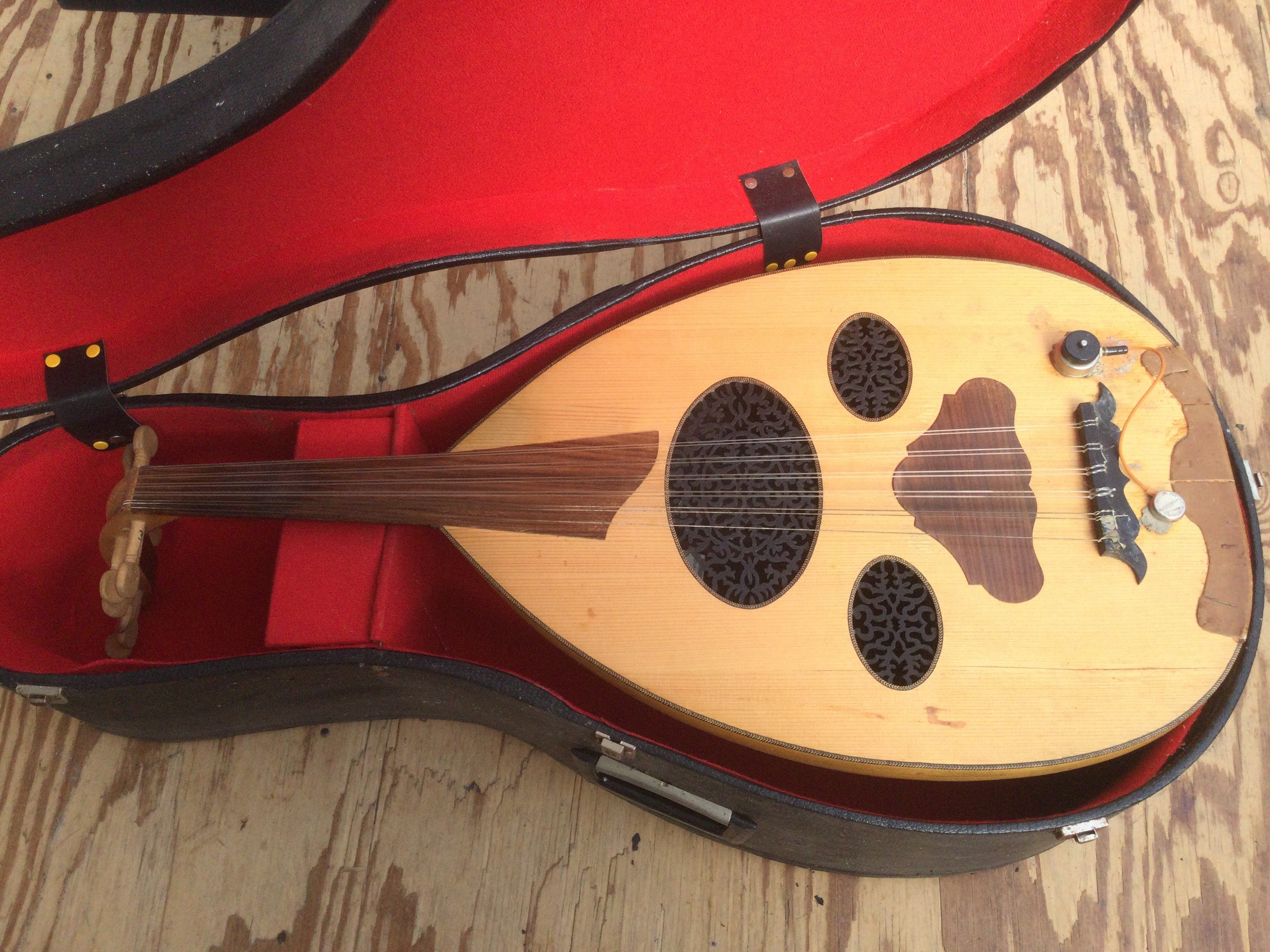 A circa 1980s Moroccan oud in original case.