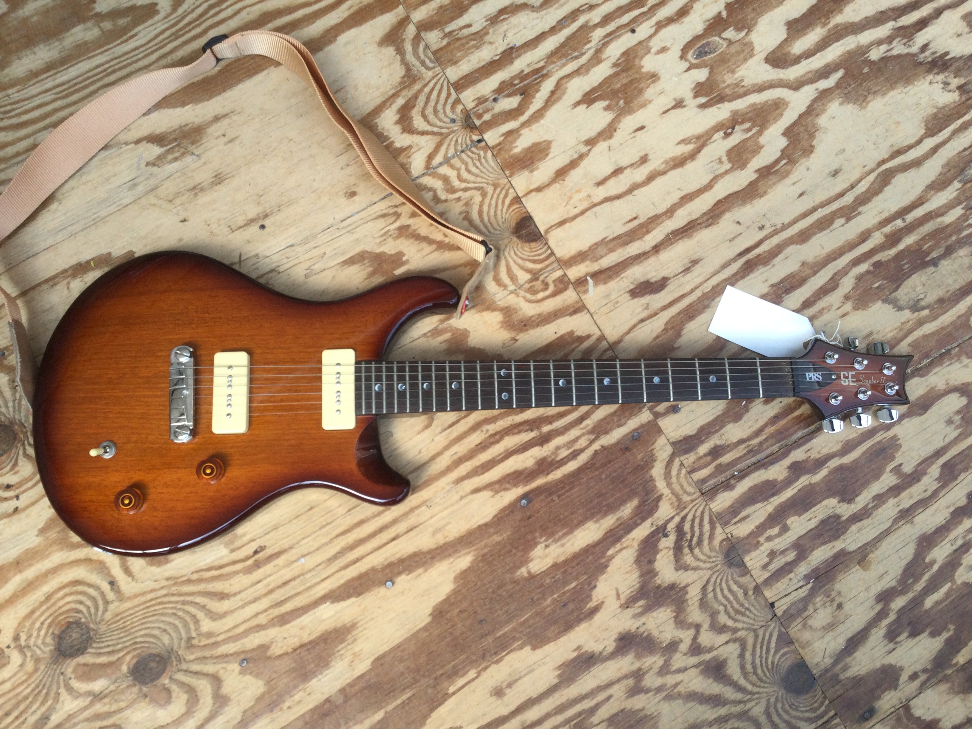 A PRS SE Soapbar II electric guitar. No case.