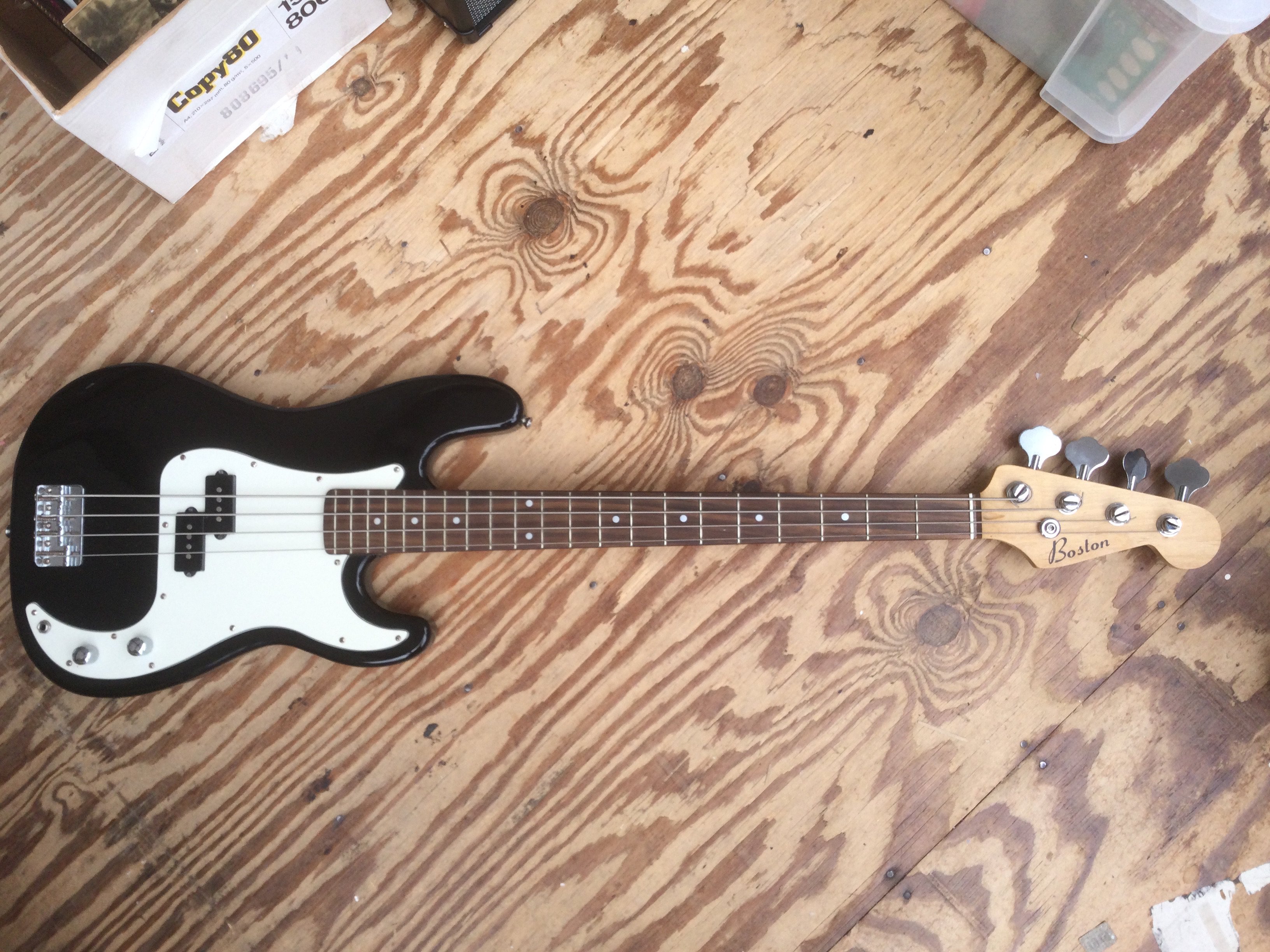 A Boston Precision style bass guitar. No case.