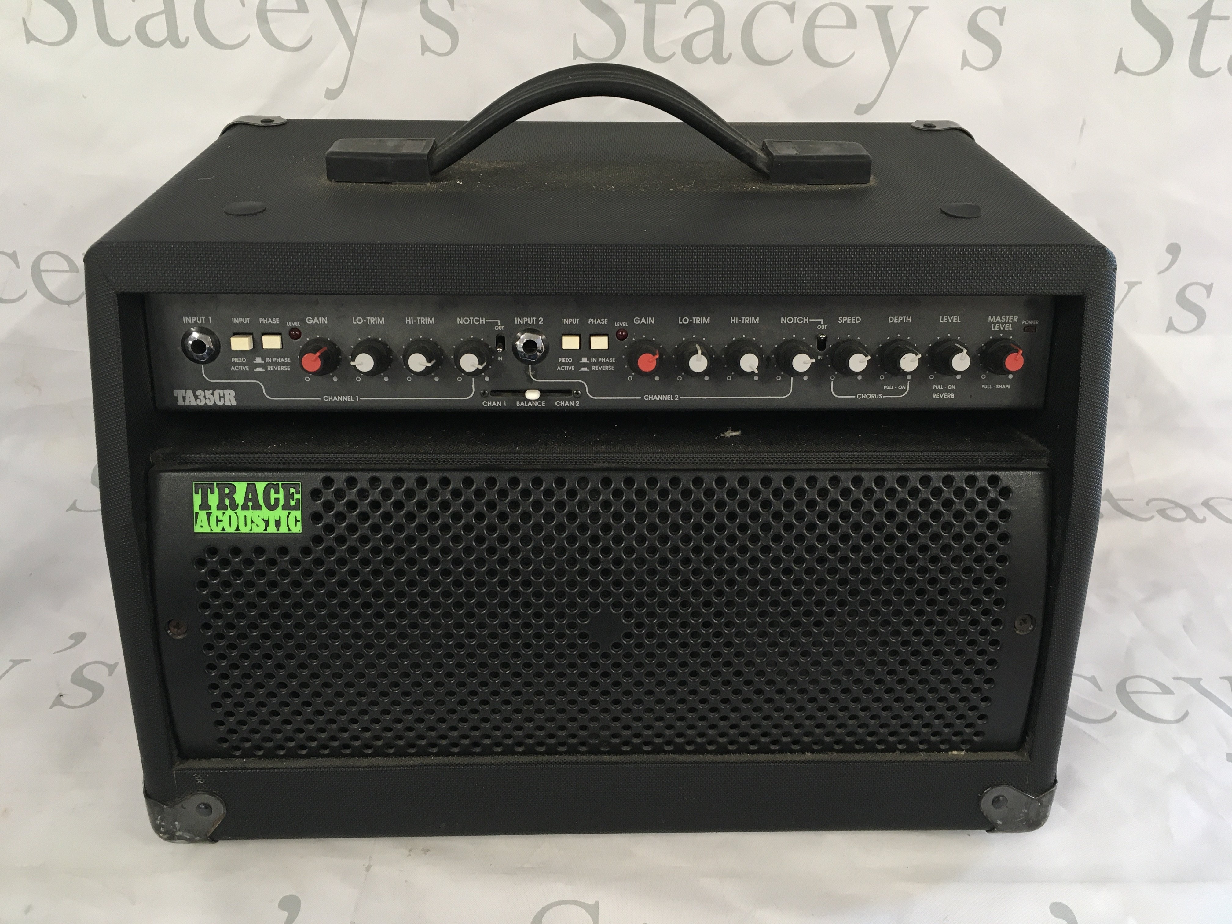 A Trace Elliott TA35CR acoustic amplifier.