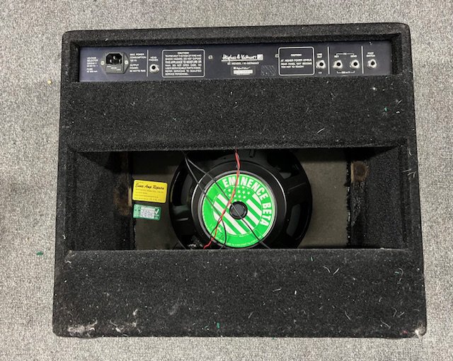 A Made in Germany Hughes and Kettner ATS 60 Guitar Amplifier with Eminence speaker in fair condition. Not seen working. PAT Tested 2018 Stored since