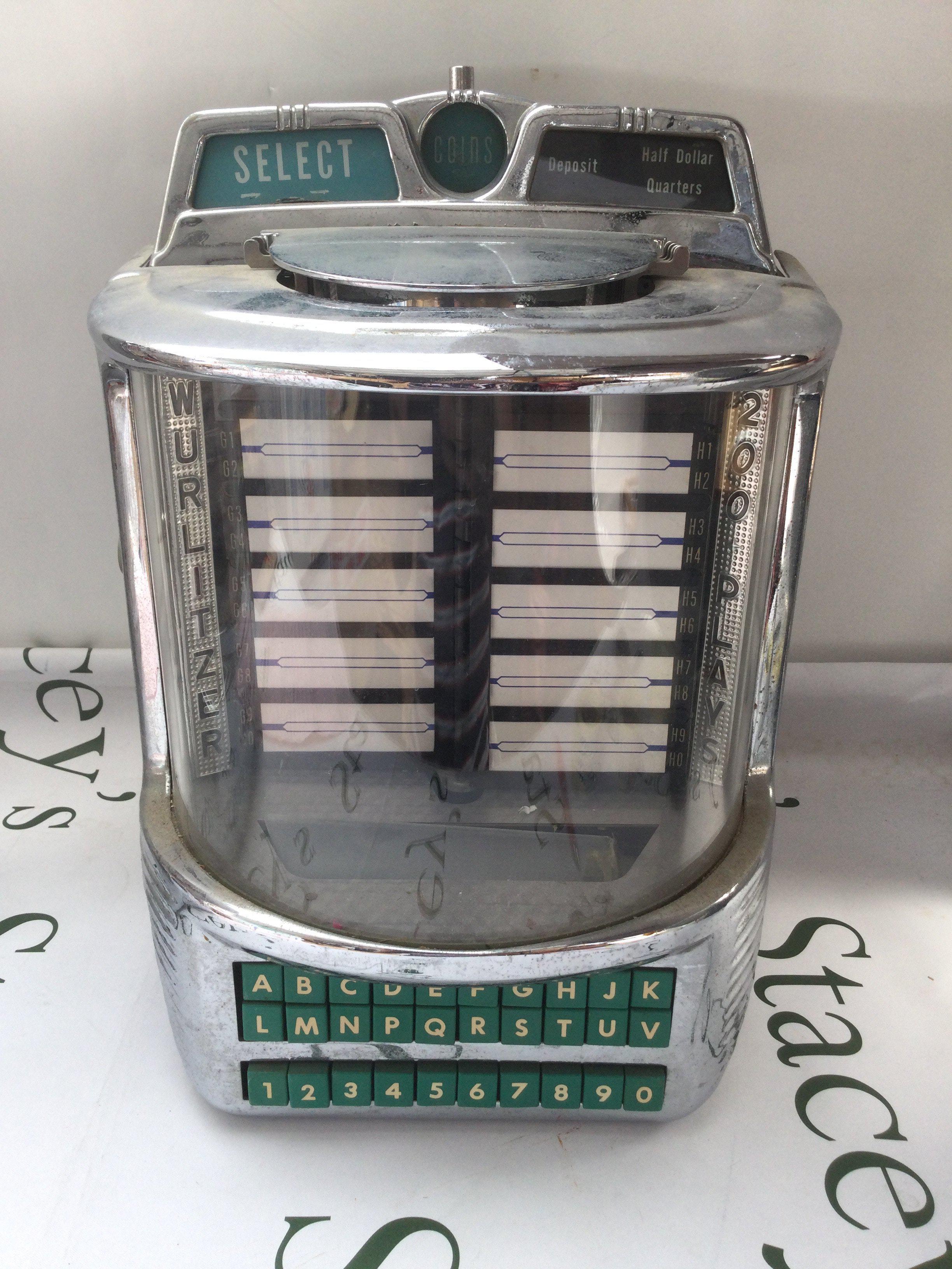 A Wurlitzer wallbox selector unit designed for use with a Wurlitzer jukebox, some restoration required.