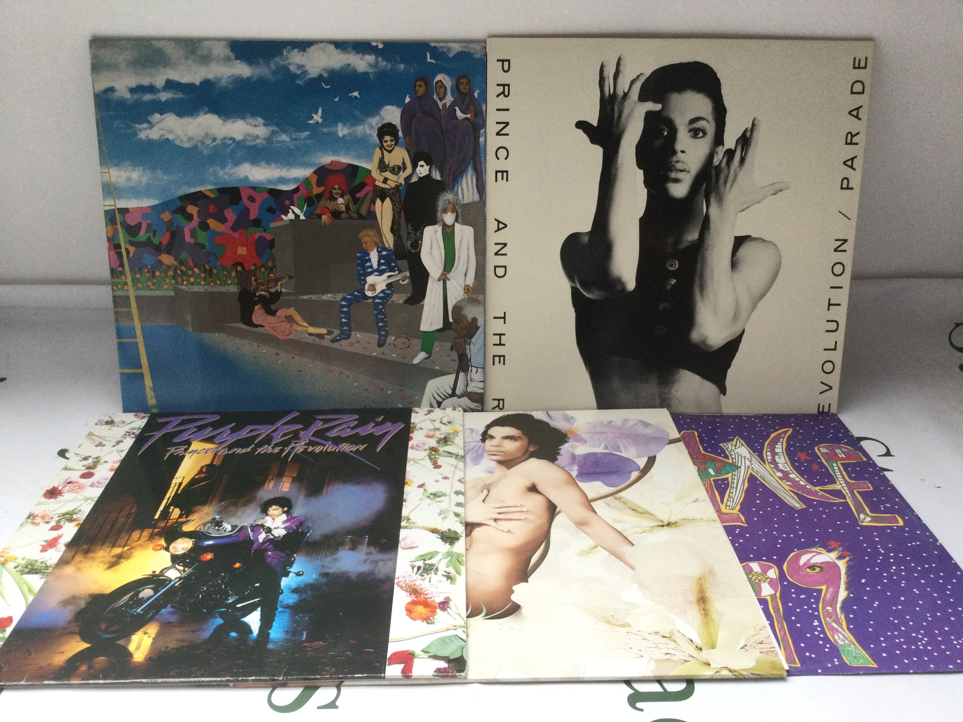 Four Prince LPs and a 12" single.