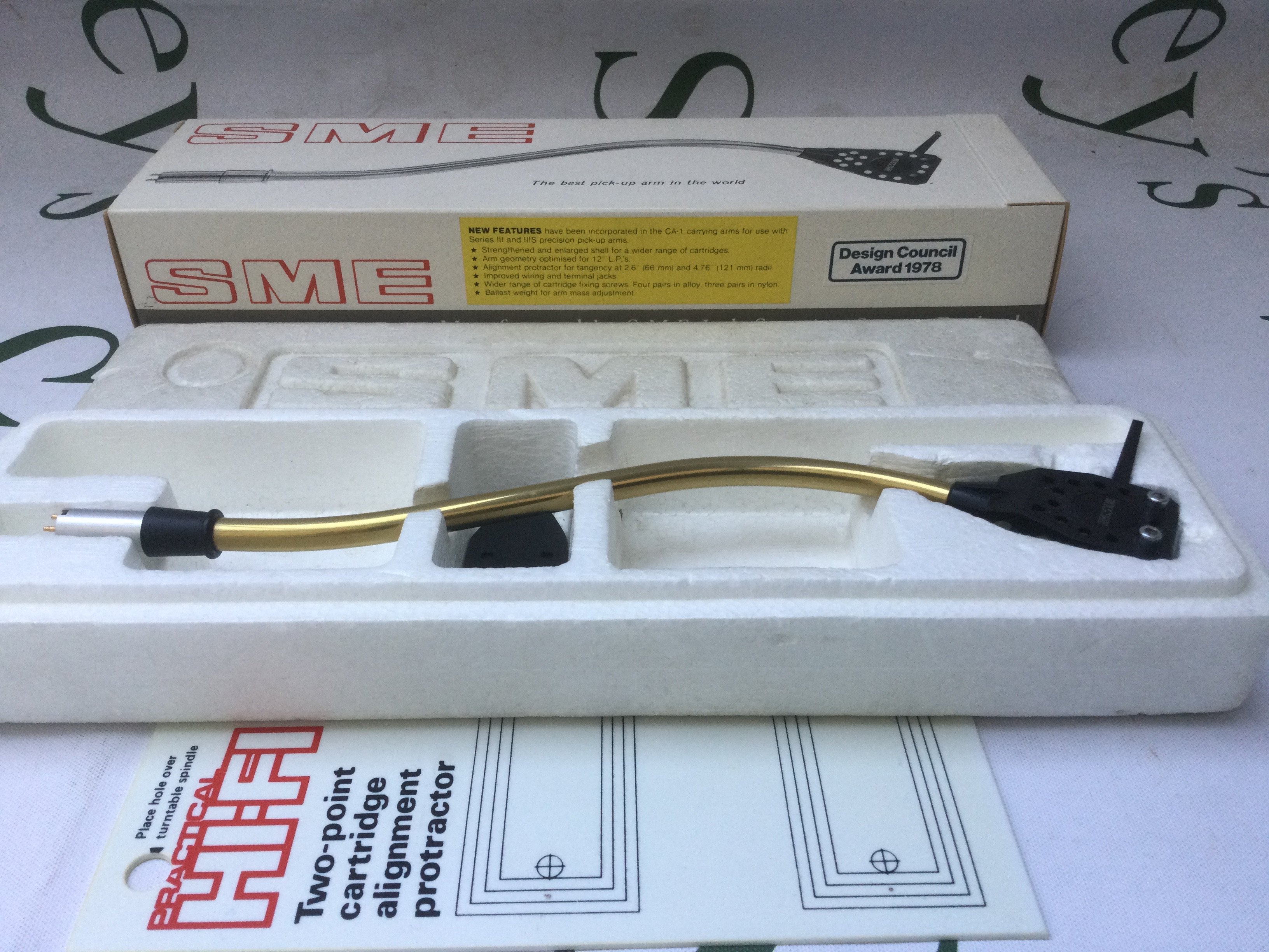 A boxed SME 3009 Series 3 carrying arm pipe.